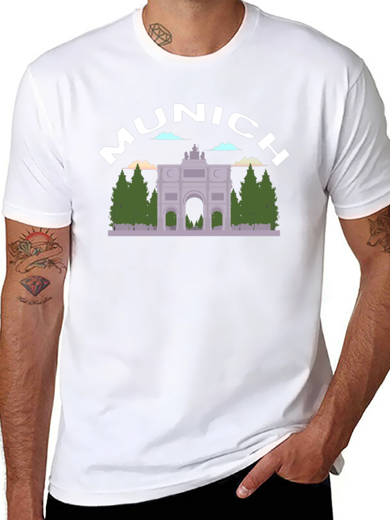 Munich Germany Graphic Tee - Black Cotton T-Shirt