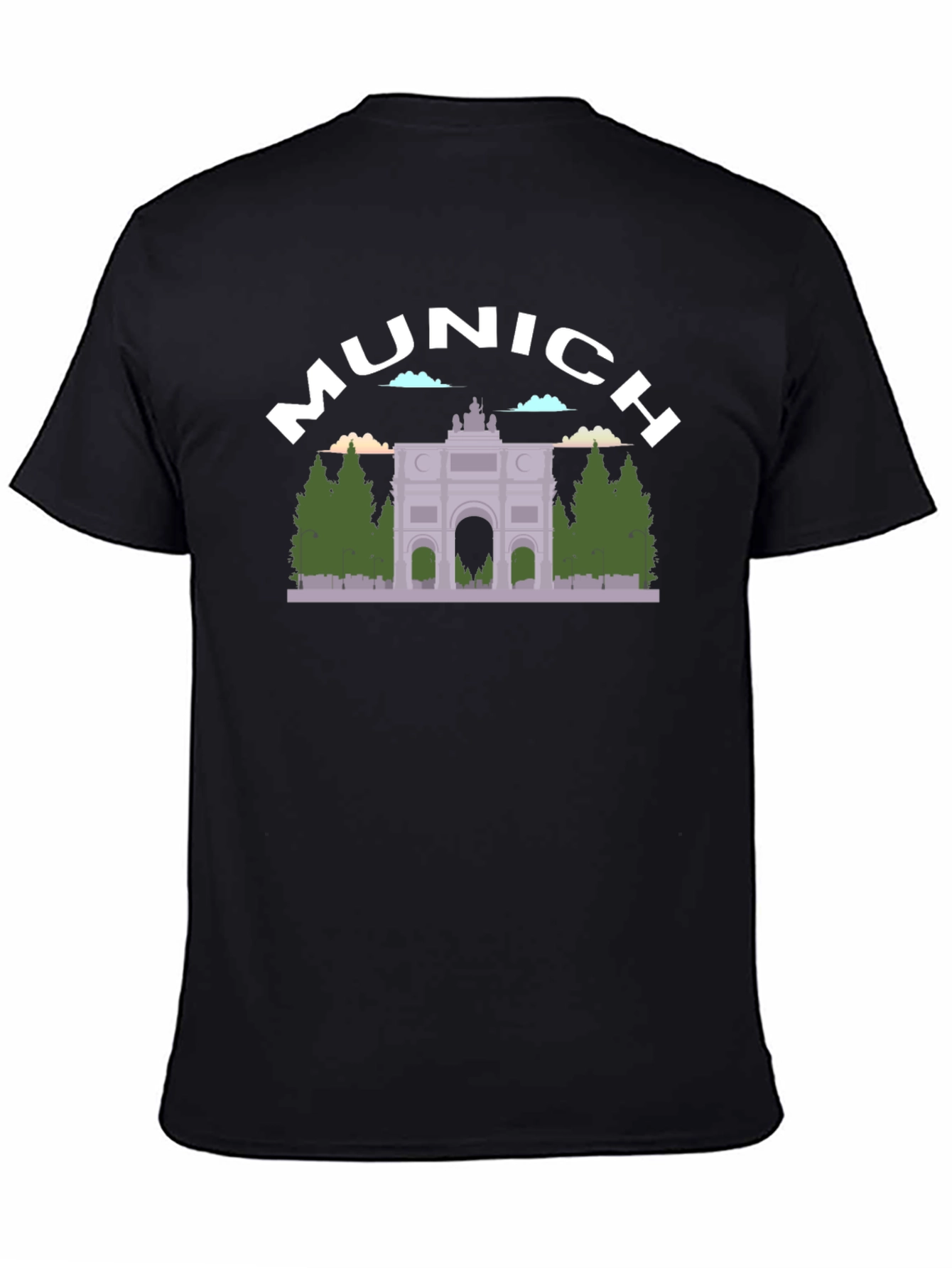 Munich Germany Graphic Tee - Black Cotton T-Shirt