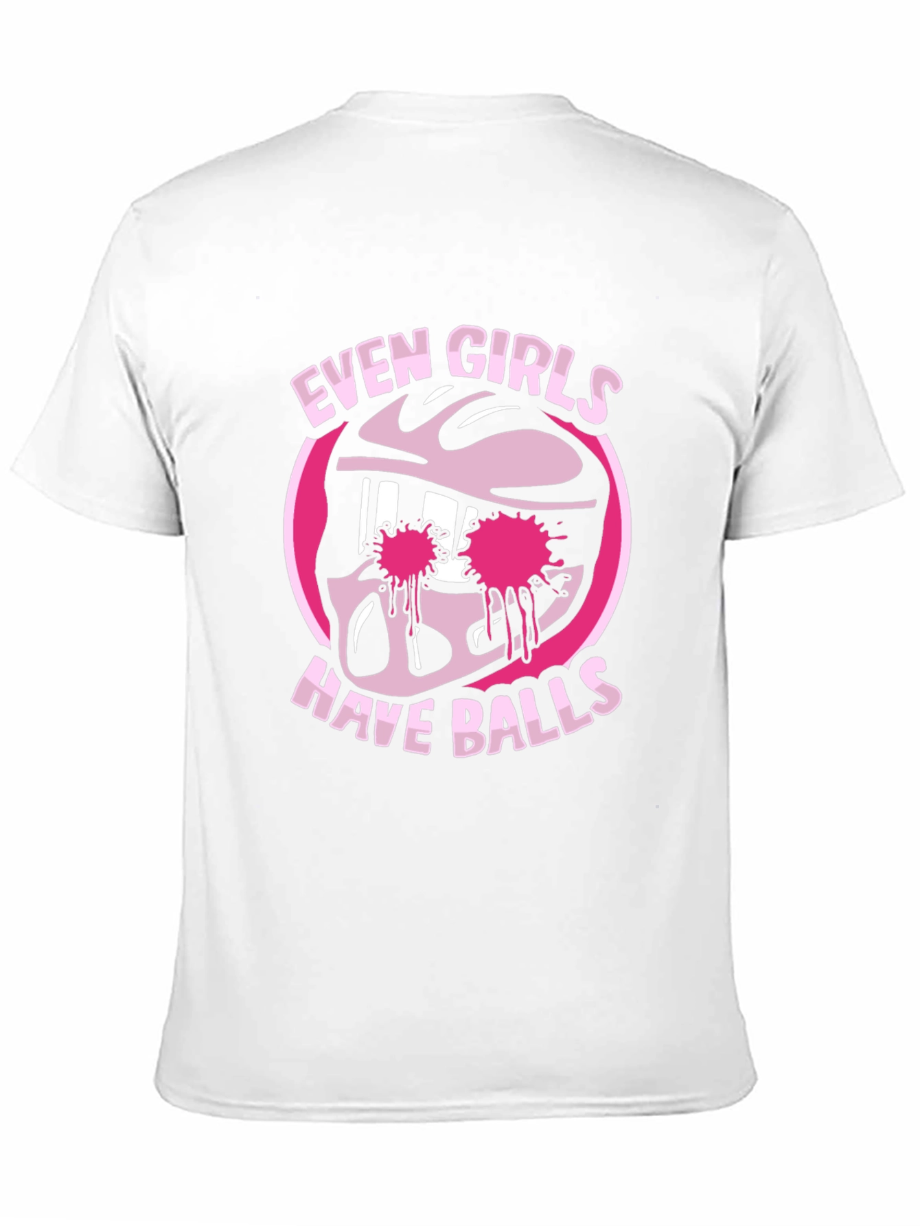 Even Girls Have Balls Graphic T-Shirt - Black