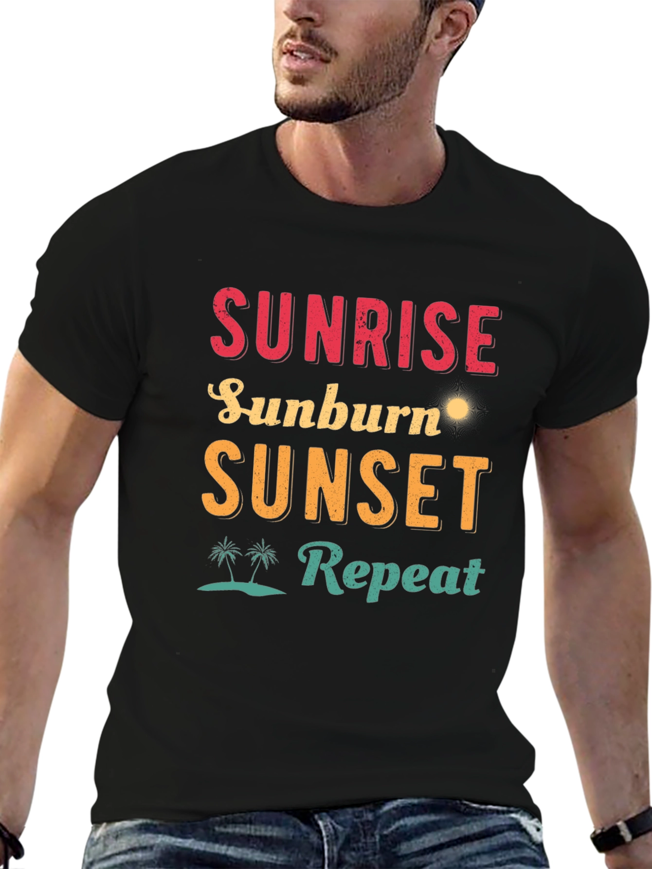 Sunrise Sunburn Sunset Repeat Graphic Tee