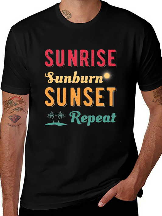 Sunrise Sunburn Sunset Repeat Graphic Tee