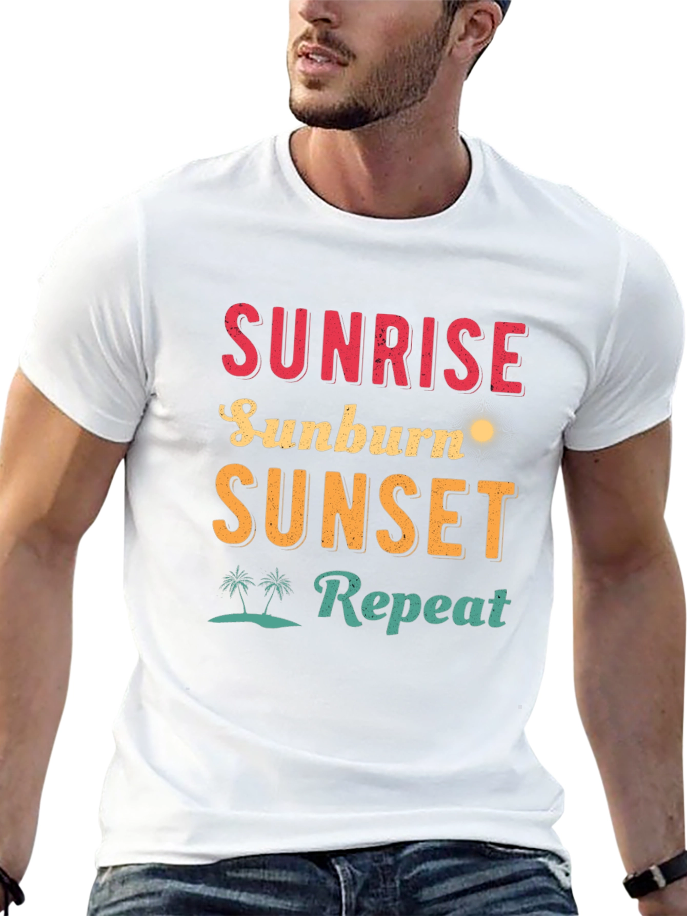 Sunrise Sunburn Sunset Repeat Graphic Tee