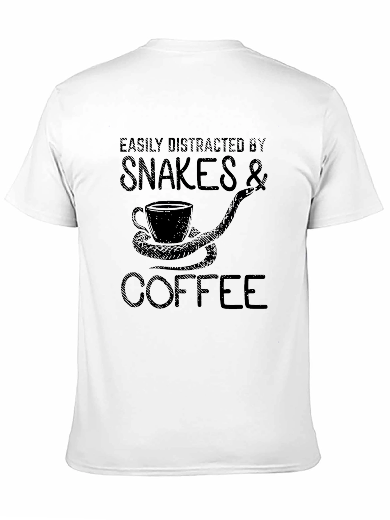 Snakes & Coffee T-Shirt - Easily Distracted Tee
