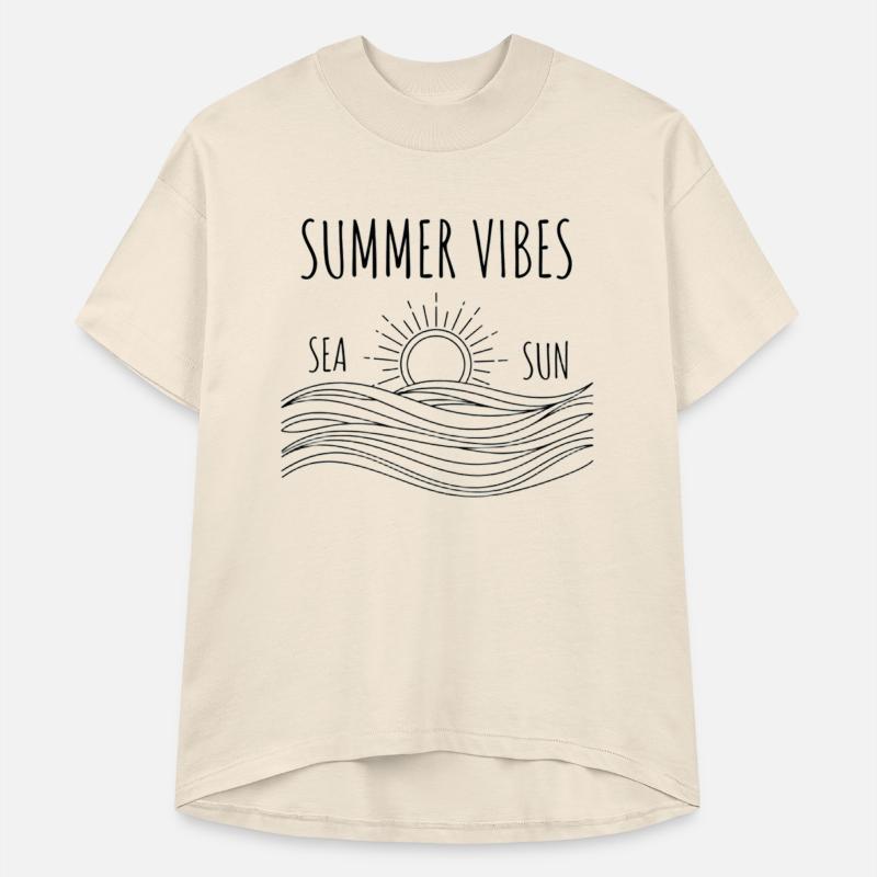 Minimalist Summer Sea Sun Illustration