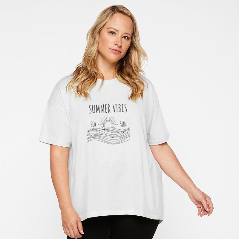Minimalist Summer Sea Sun Illustration