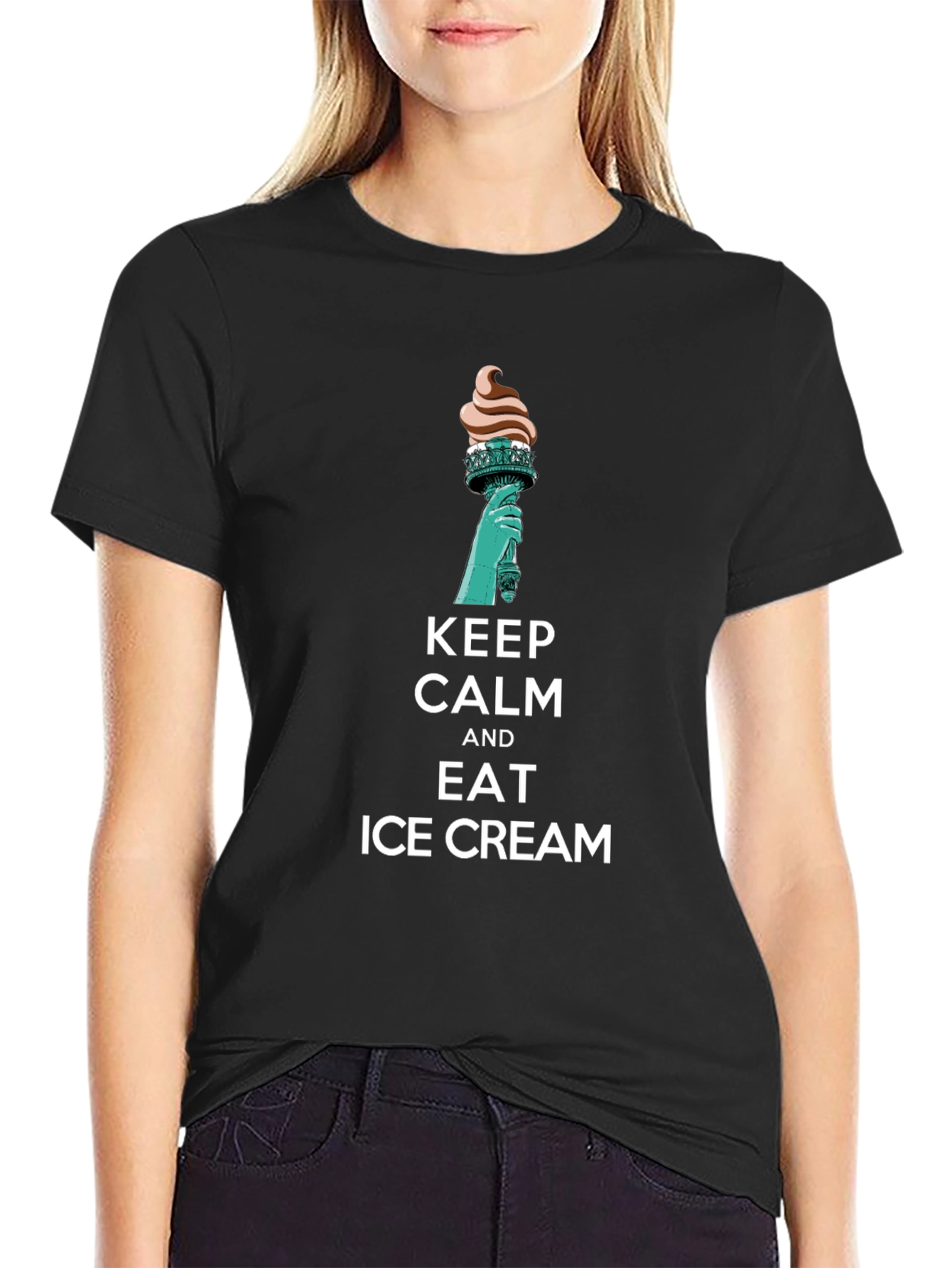 Keep Calm & Eat Ice Cream Graphic Tee