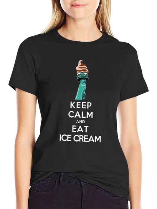 Keep Calm & Eat Ice Cream Graphic Tee