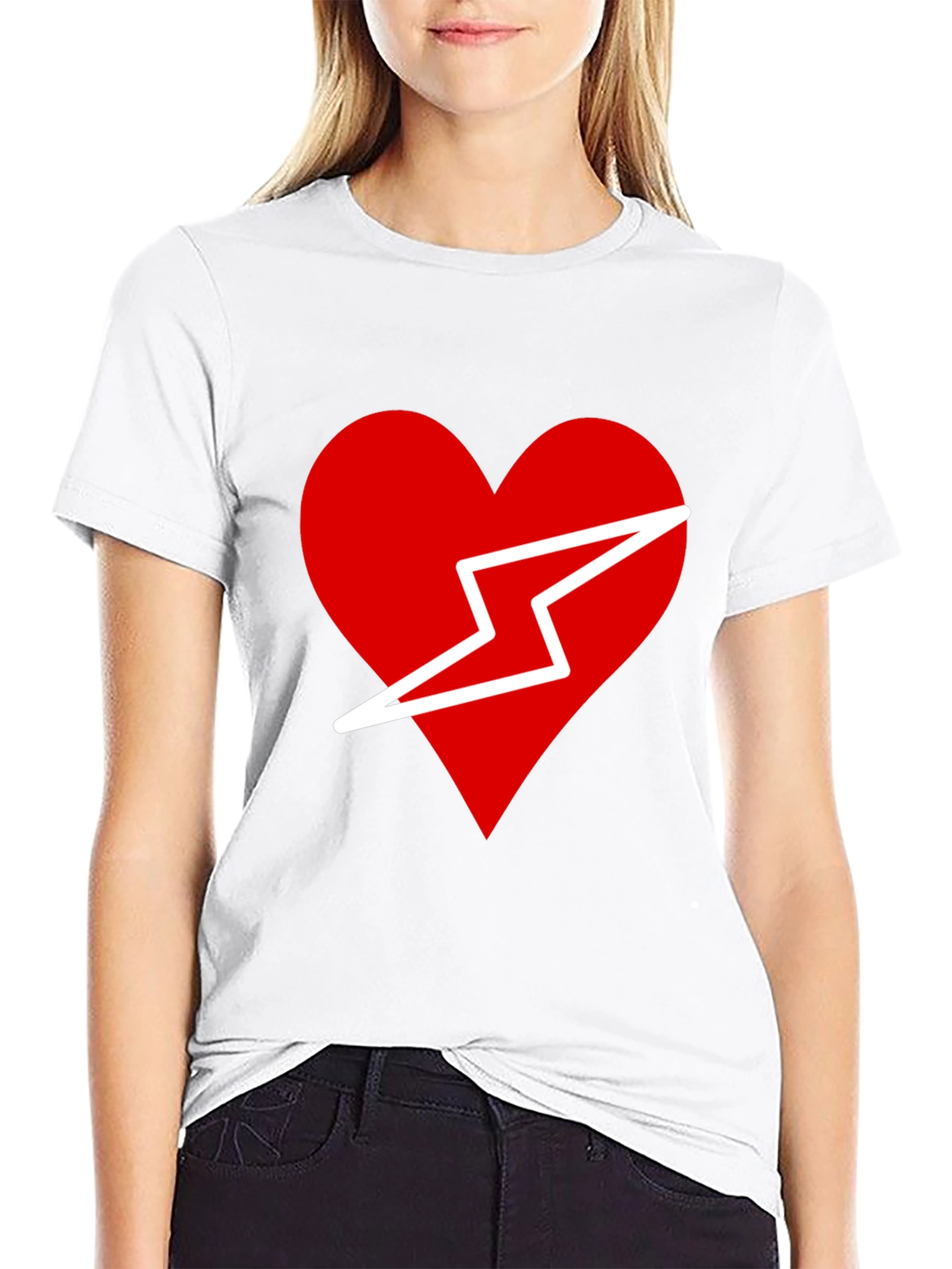 Heart & Lightning Bolt Graphic Tee