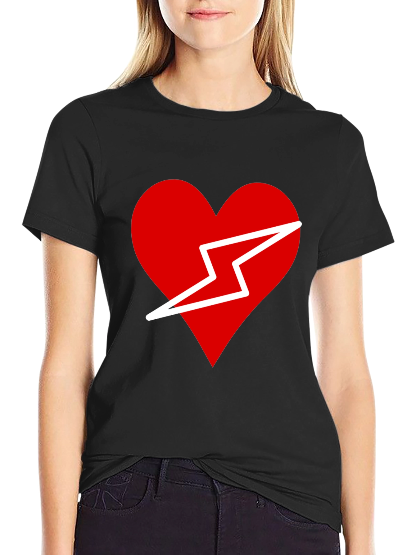 Heart & Lightning Bolt Graphic Tee