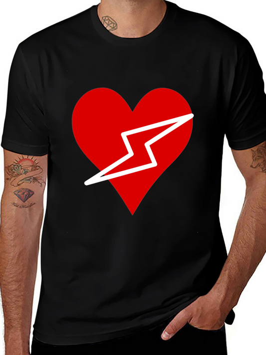 Heart & Lightning Bolt Graphic Tee