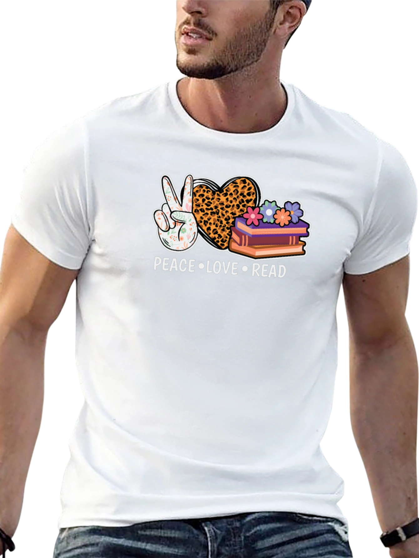 Peace Love Read Graphic Tee