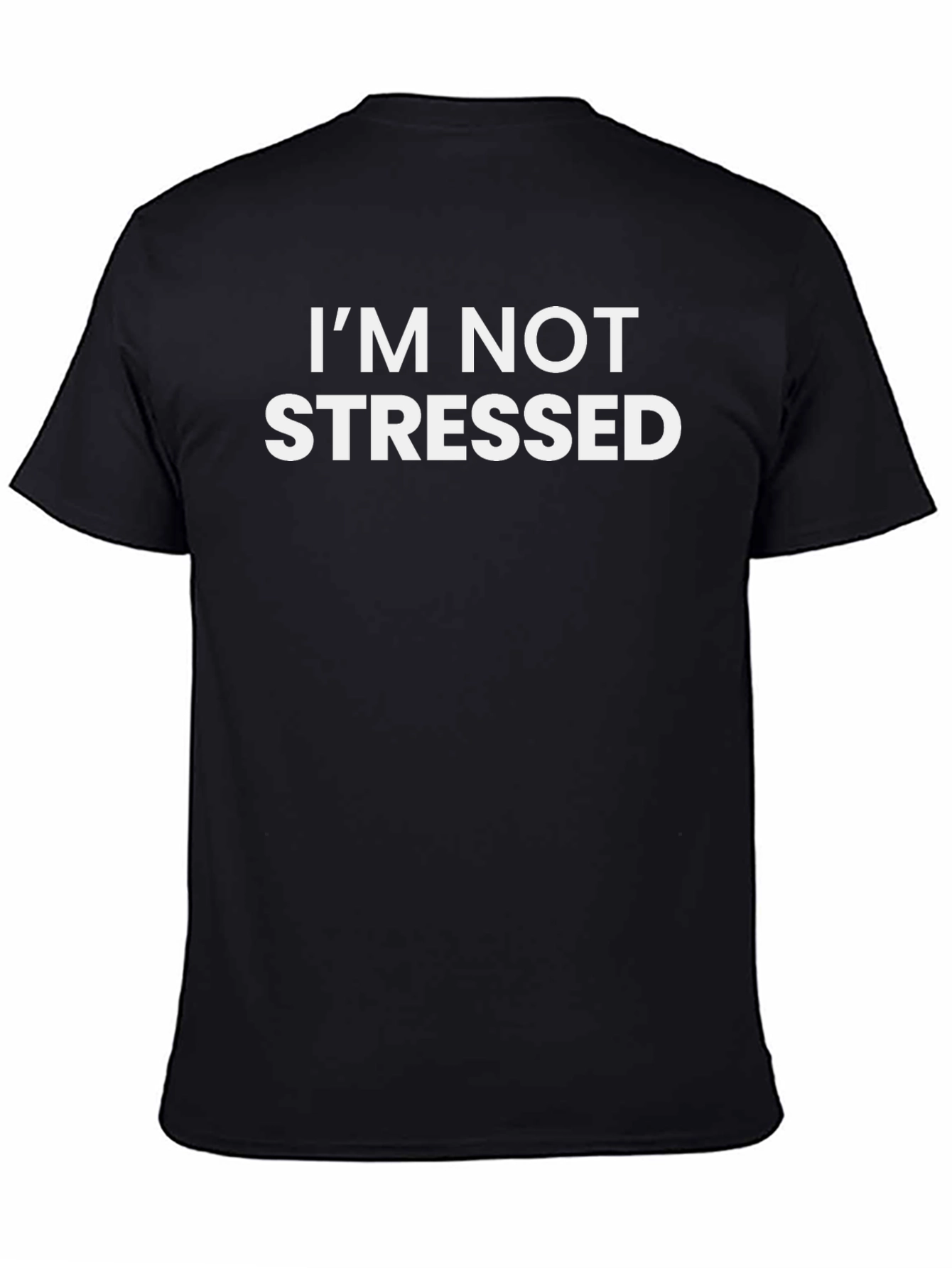 Im Not Stressed Black Crew Neck T-Shirt