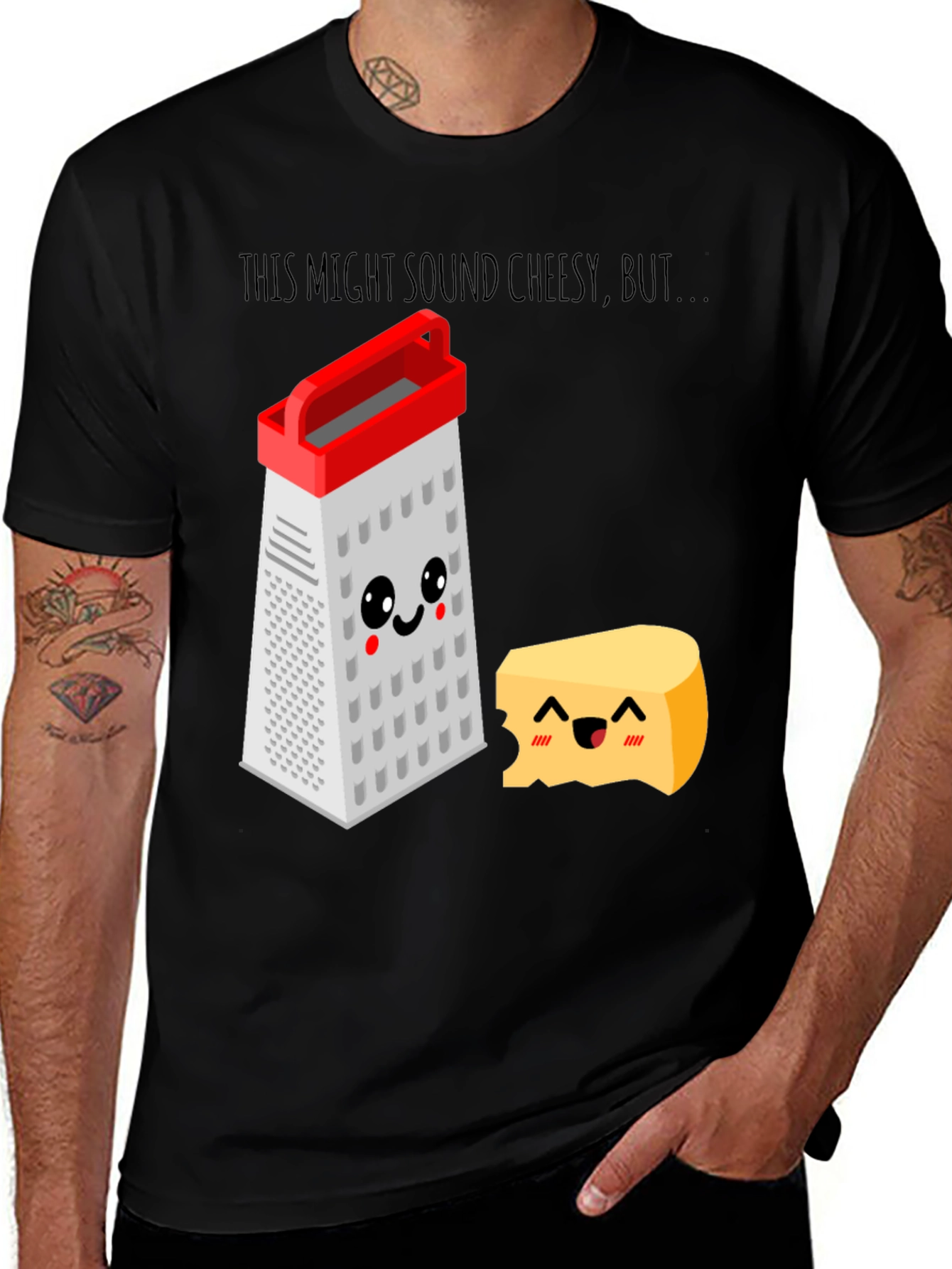 Cheesy Puns T-Shirt - Grater & Cheese Graphic Tee