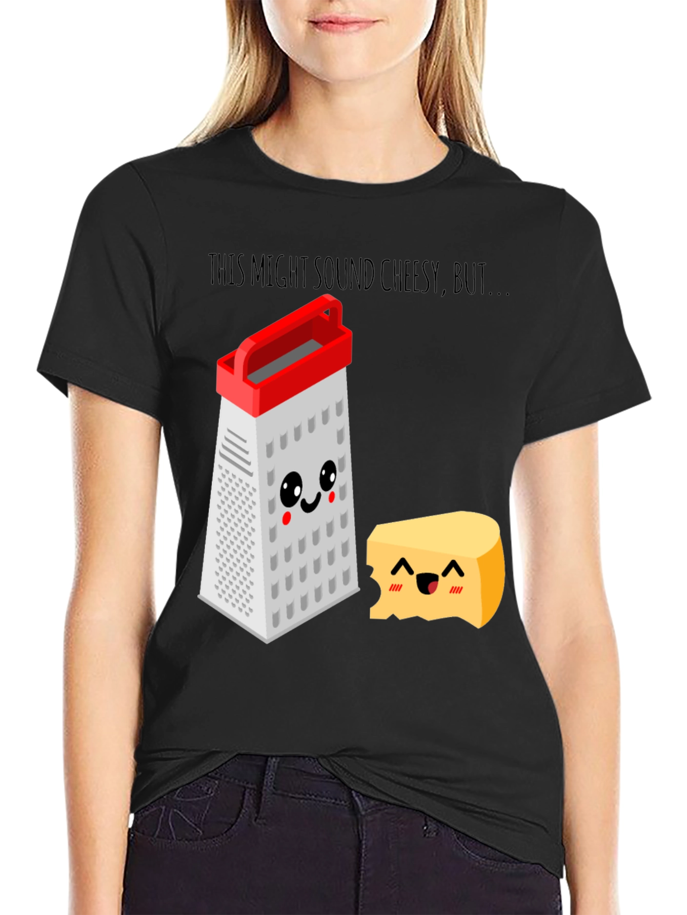 Cheesy Puns T-Shirt - Grater & Cheese Graphic Tee
