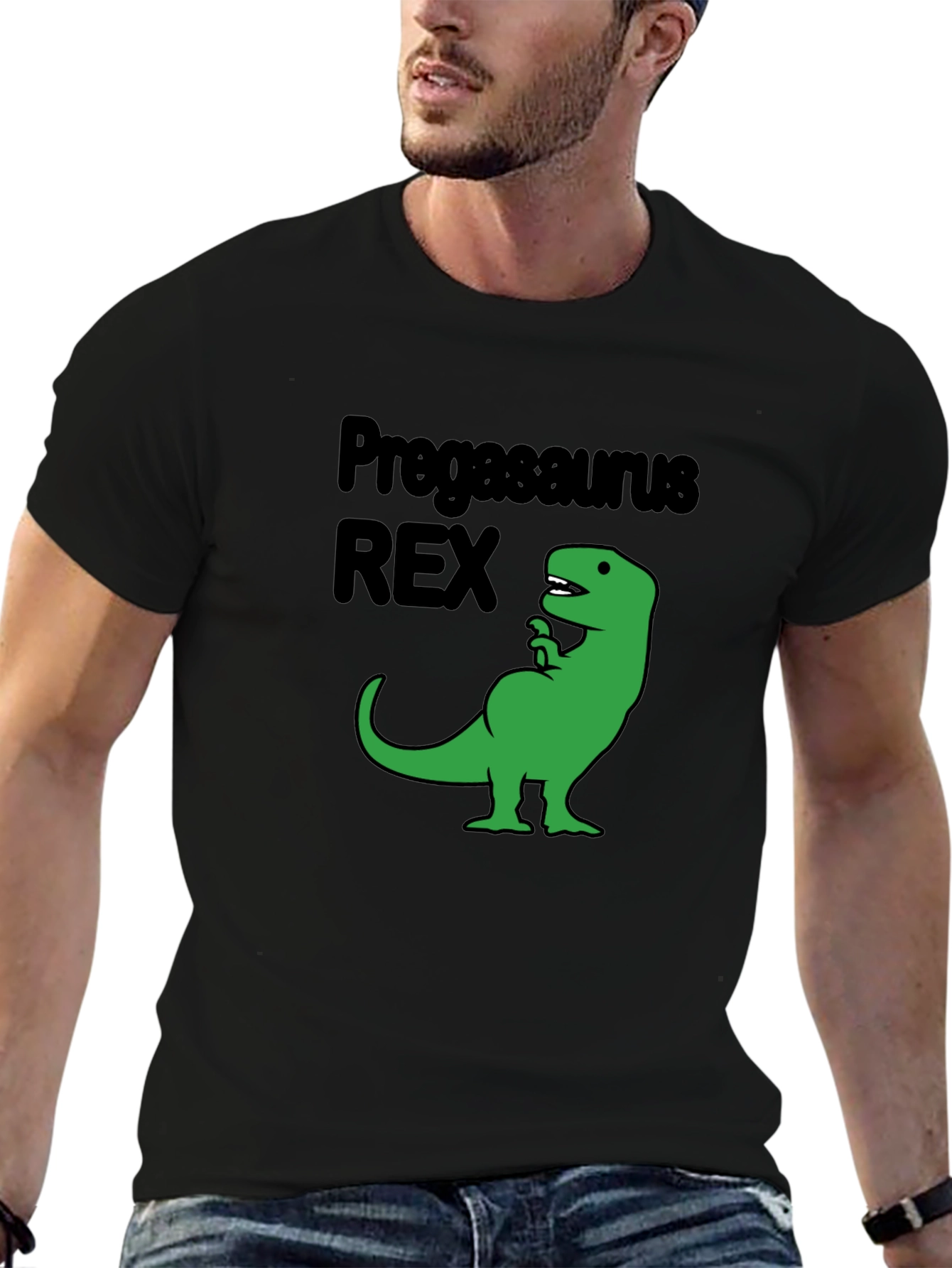 Pregasaurus Rex Black T-Shirt