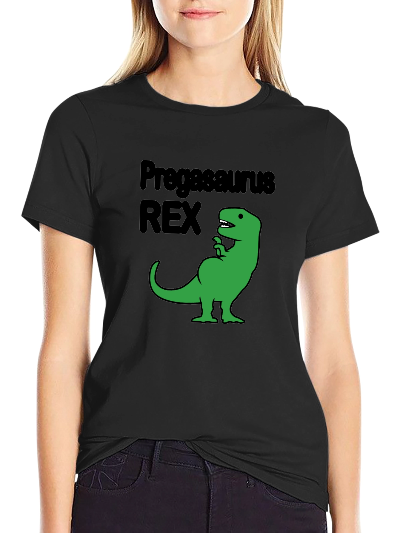 Pregasaurus Rex Black T-Shirt