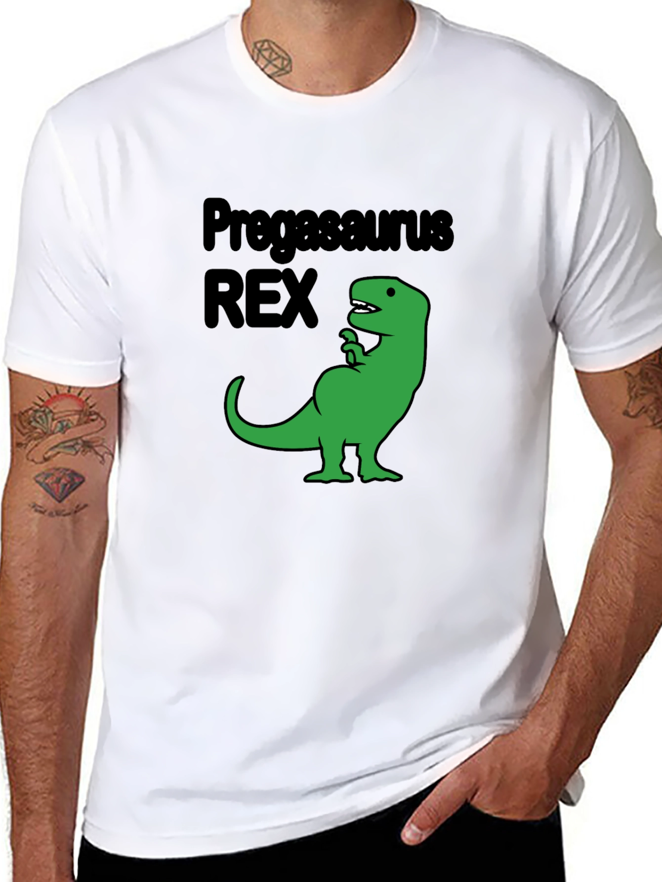 Pregasaurus Rex Black T-Shirt