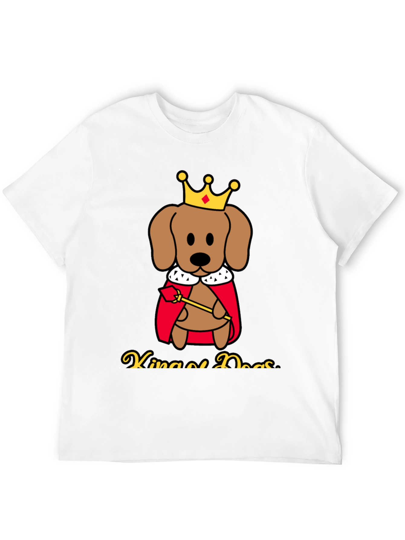 King of Dogs T-Shirt - Cartoon Graphic