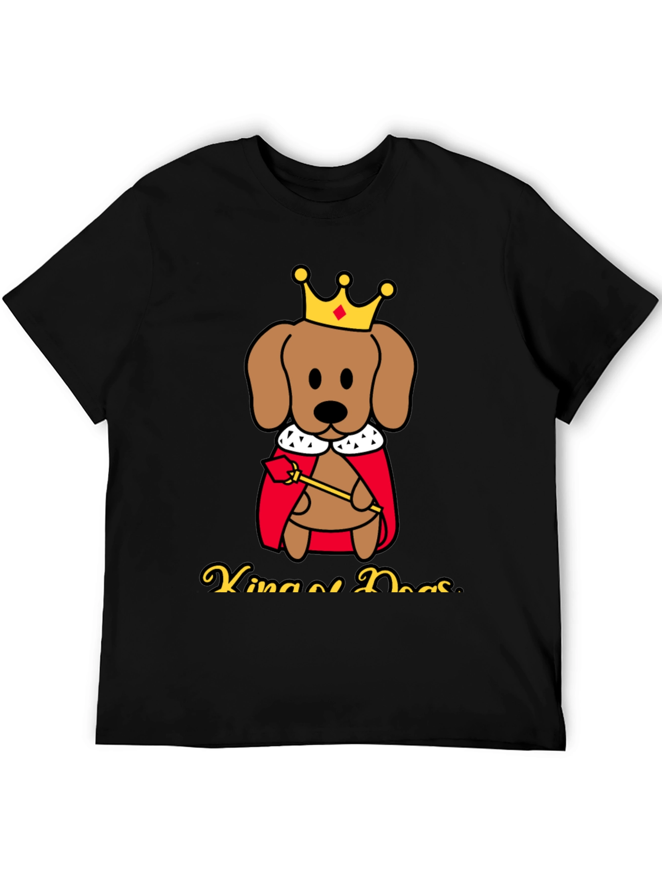 King of Dogs T-Shirt - Cartoon Graphic