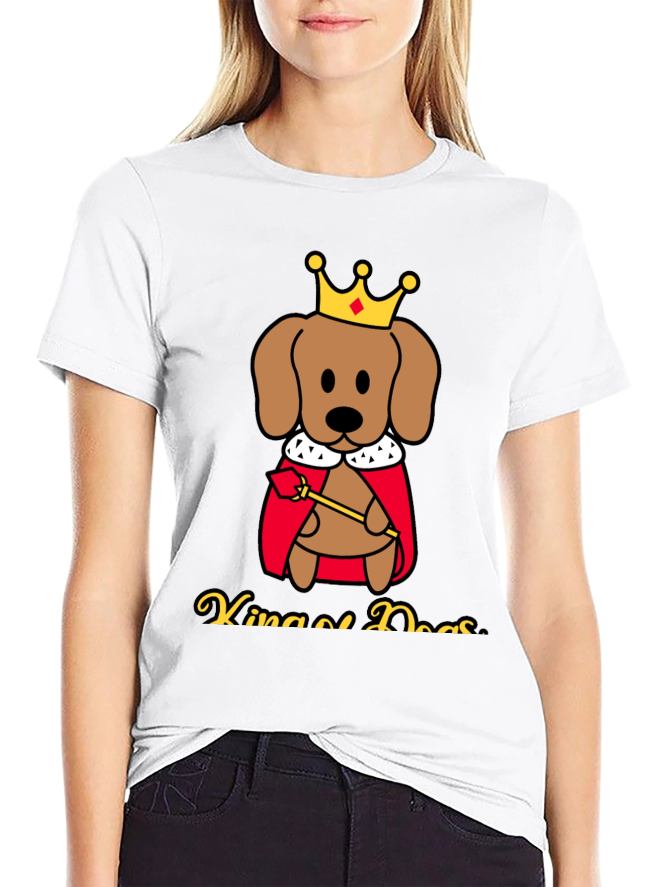 King of Dogs T-Shirt - Cartoon Graphic