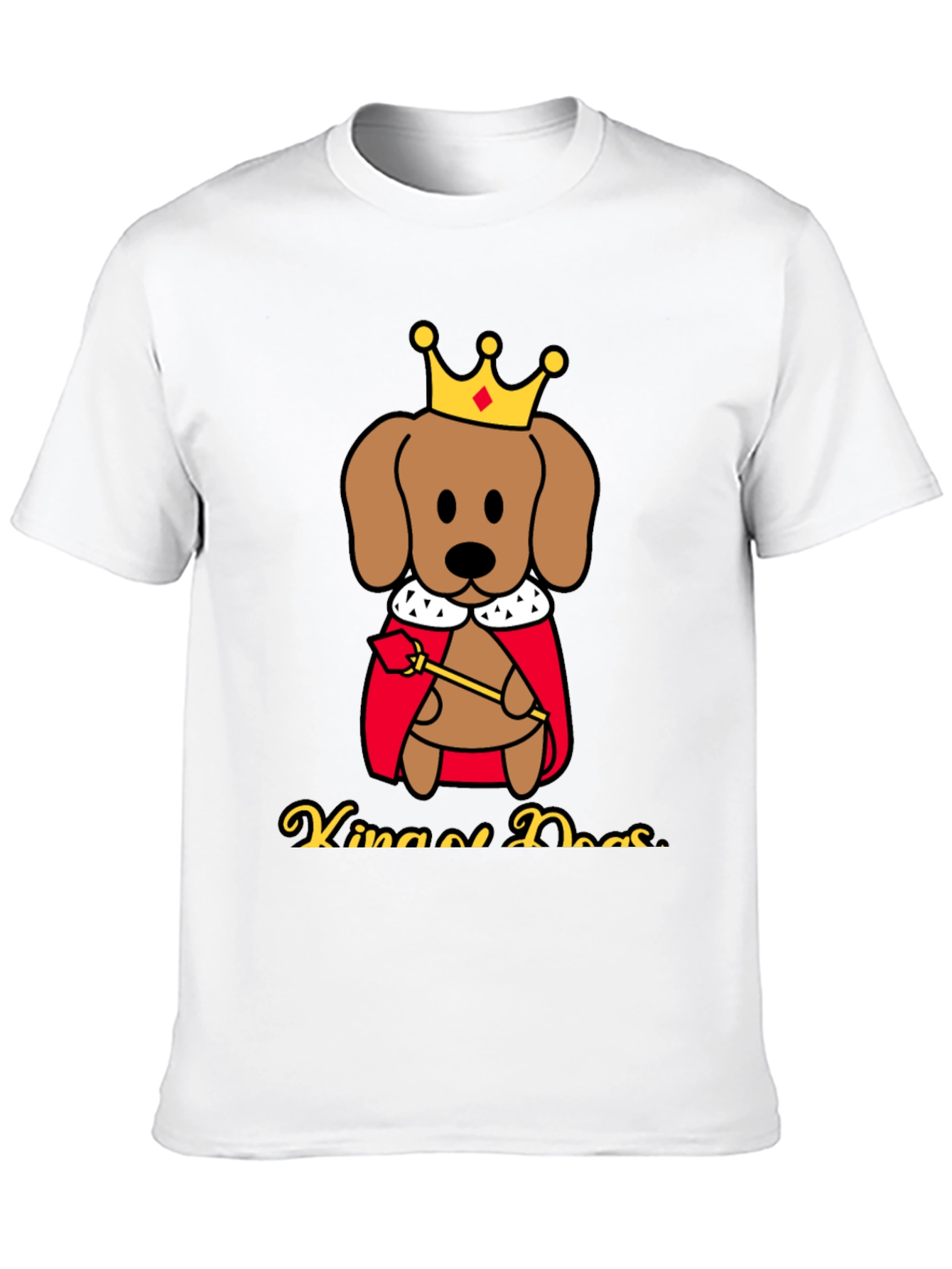 King of Dogs T-Shirt - Cartoon Graphic