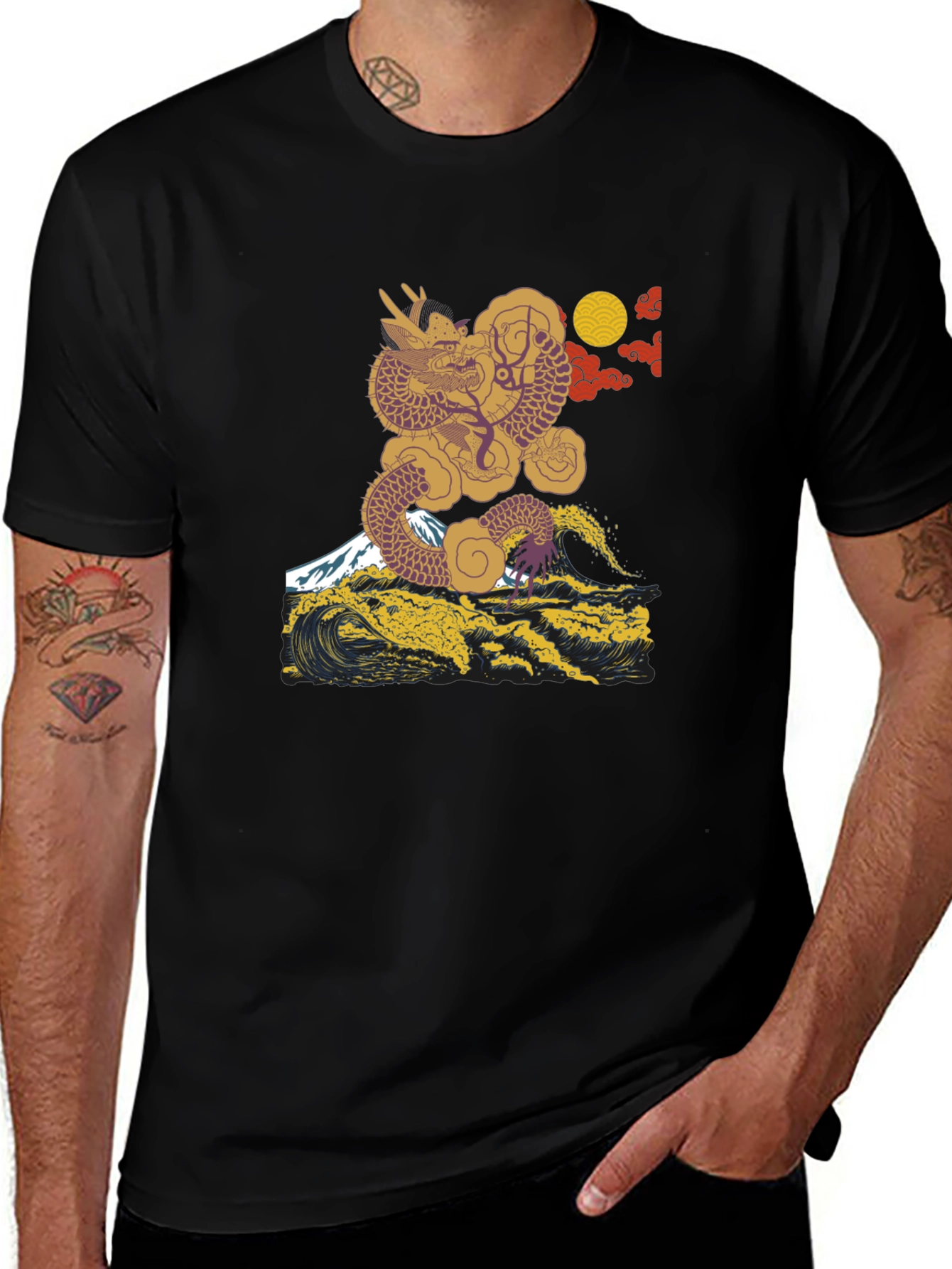 Dragon Wave Tee - Japanese Art T-Shirt