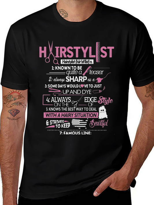 Hairstylist Definition Graphic Tee - Hair Salon Humor