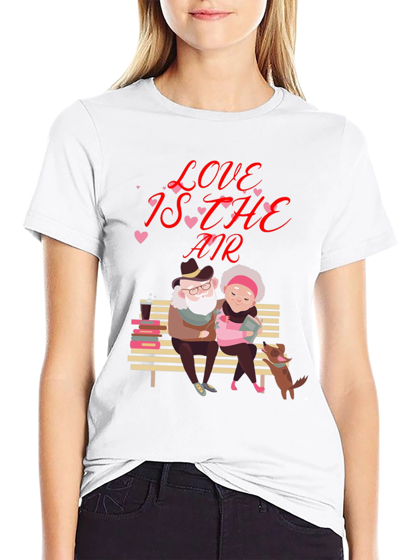 Love is in the Air Valentines Day Graphic T-Shirt