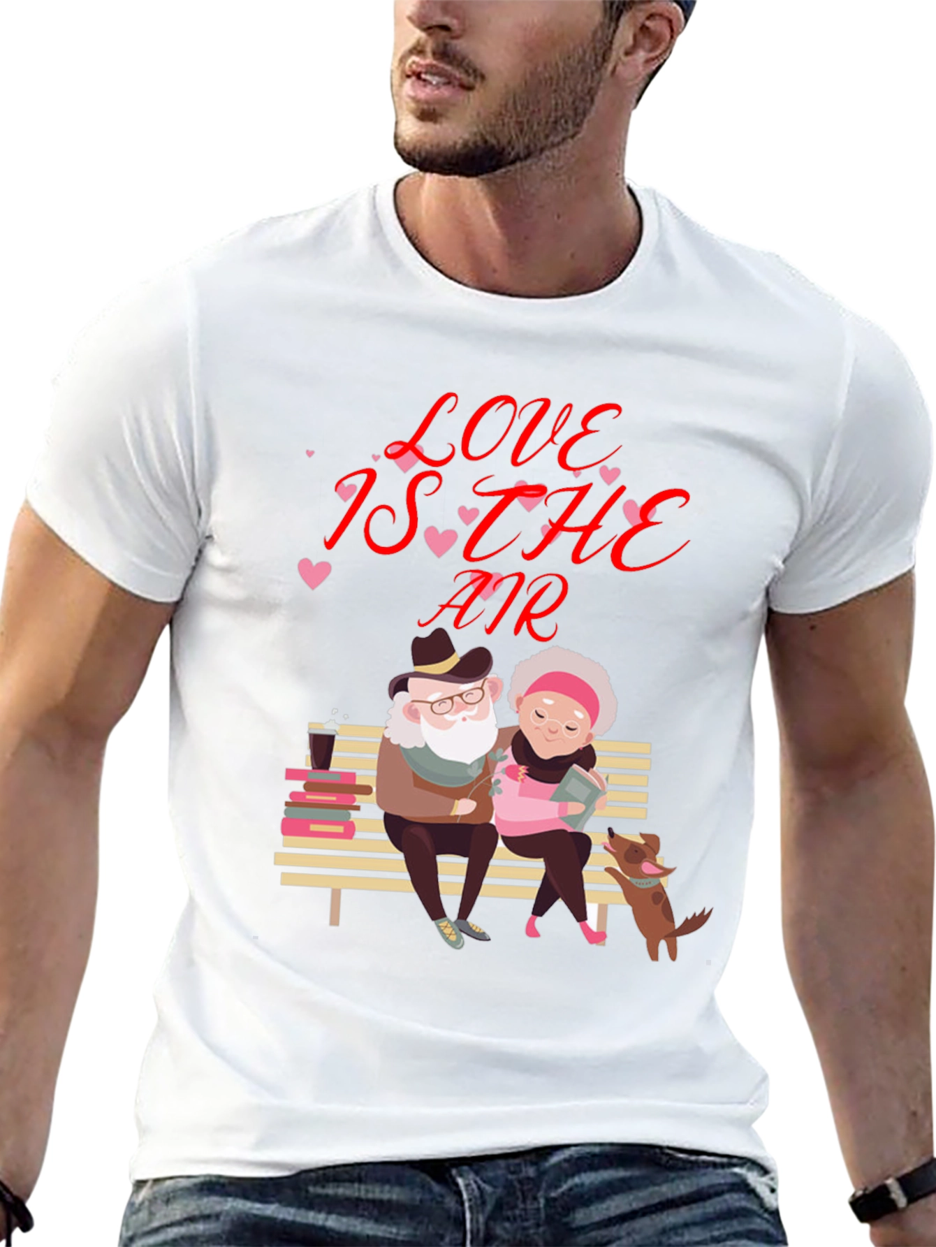 Love is in the Air Valentines Day Graphic T-Shirt