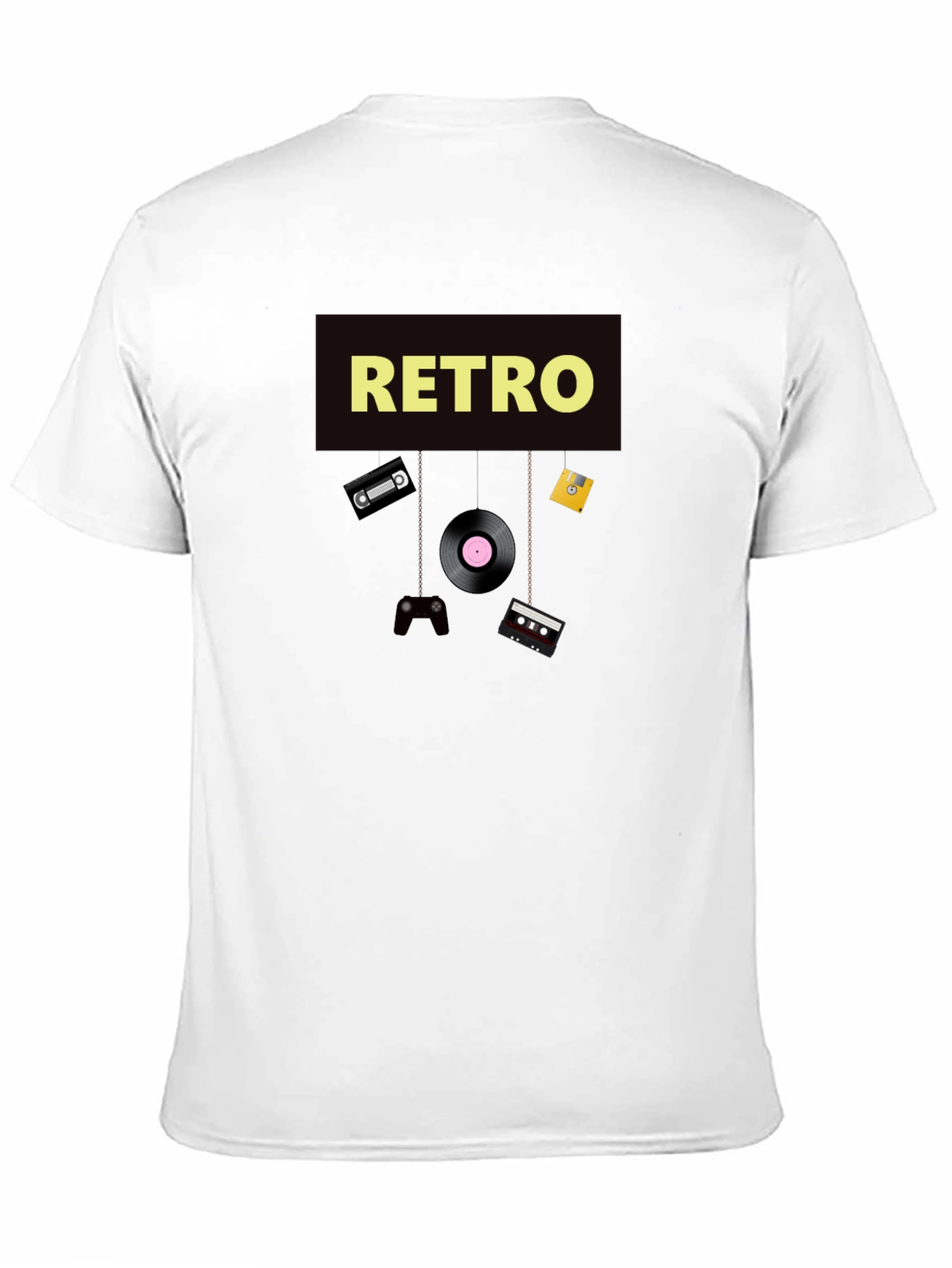 Retro Nostalgia Graphic Tee - Black T-Shirt