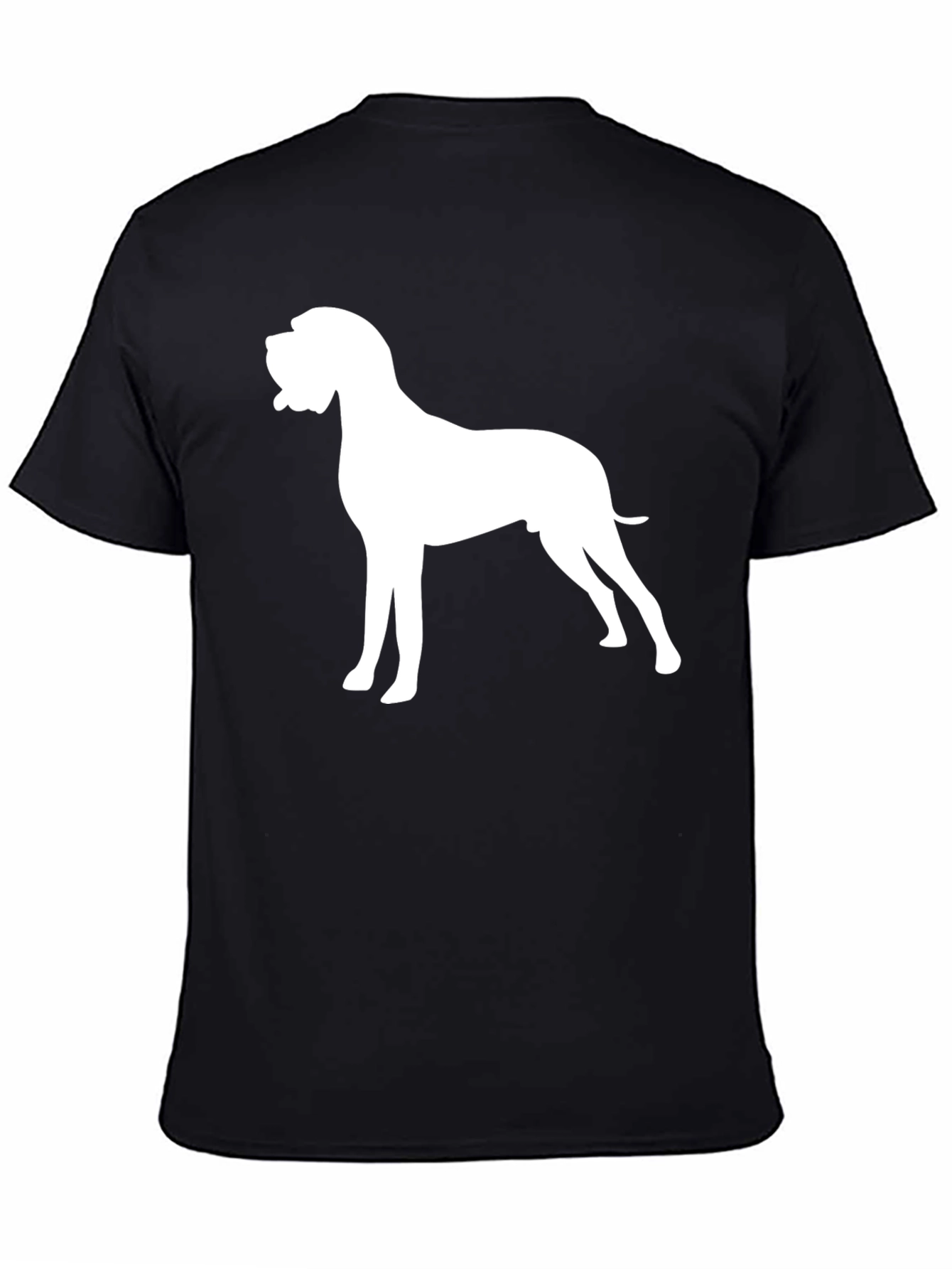 Dog Silhouette Graphic Tee - Classic Black