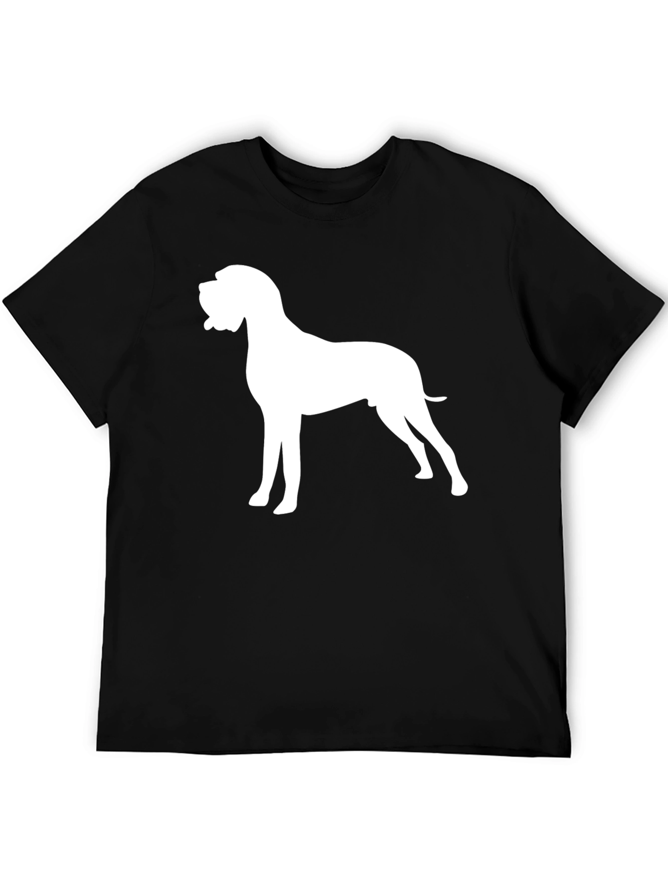 Dog Silhouette Graphic Tee - Classic Black