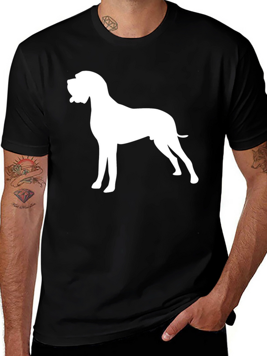 Dog Silhouette Graphic Tee - Classic Black