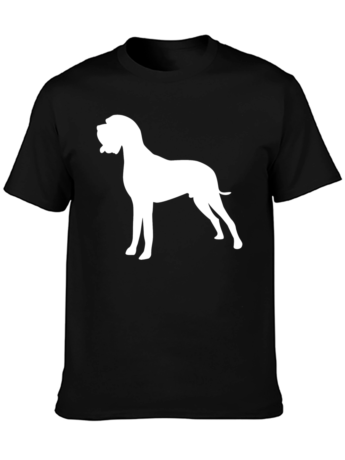 Dog Silhouette Graphic Tee - Classic Black