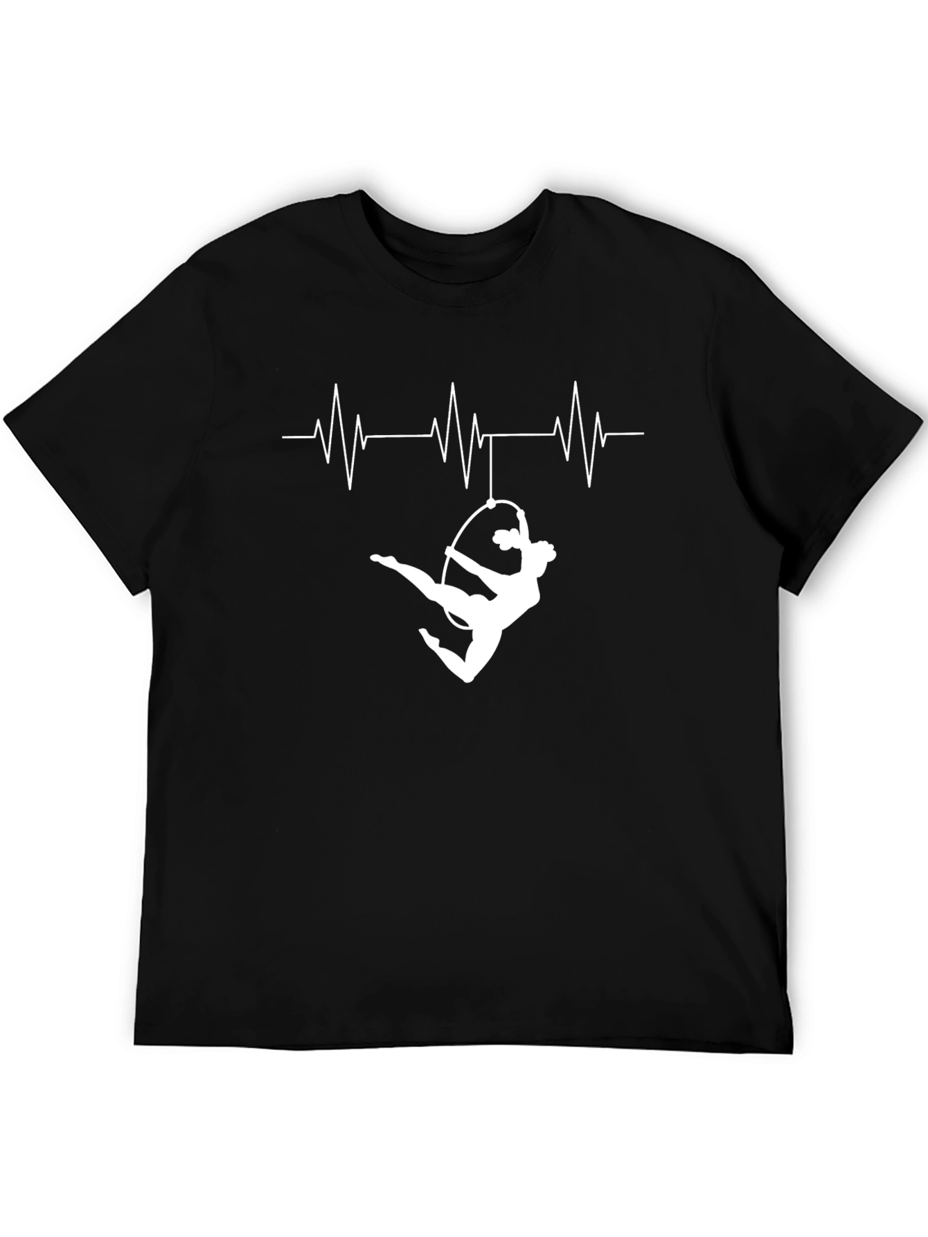 Aerialist Heartbeat T-Shirt - Black Gymnastics Tee