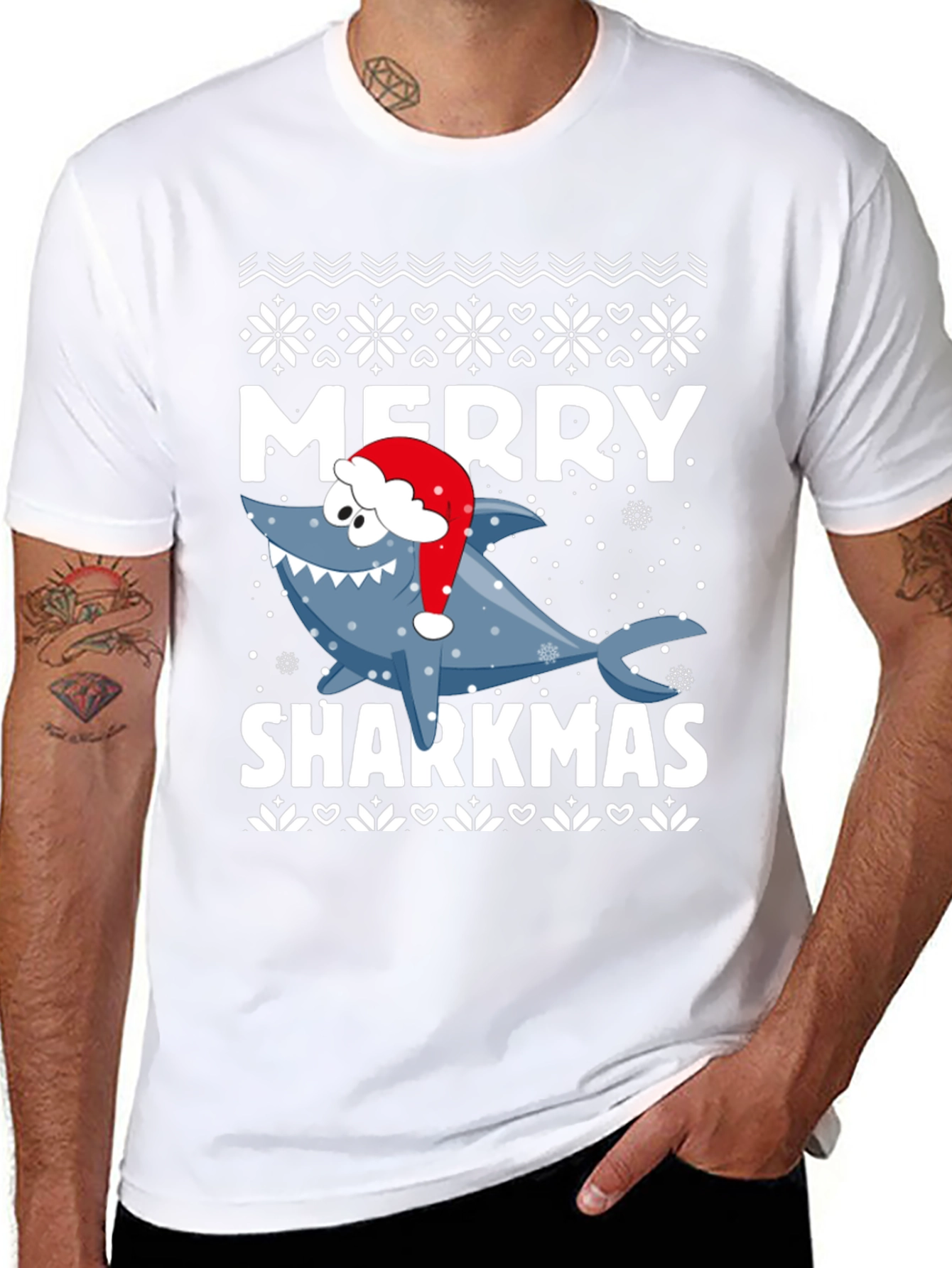 Merry Sharkmas Holiday T-Shirt