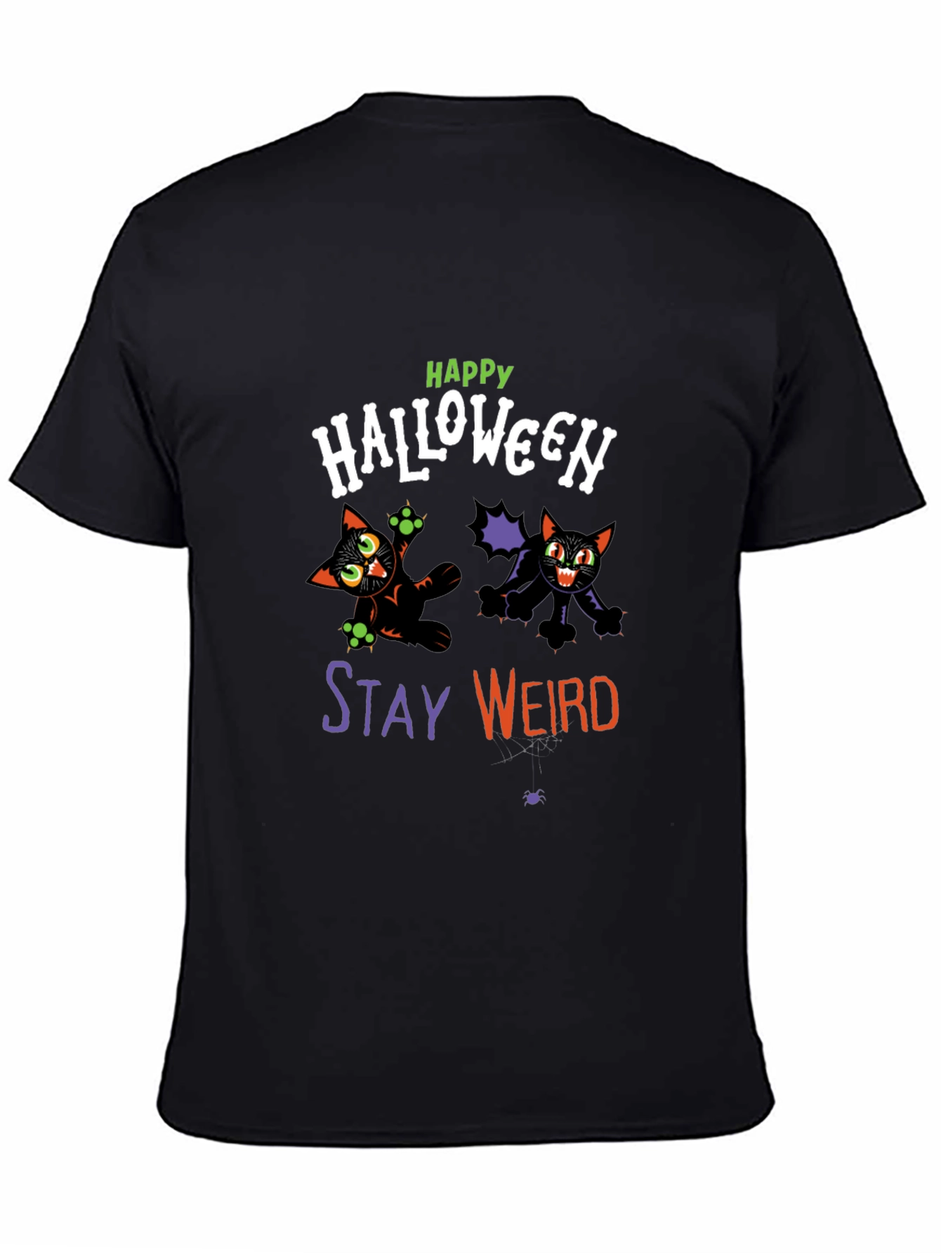 Happy Halloween Stay Weird Black Cats T-Shirt