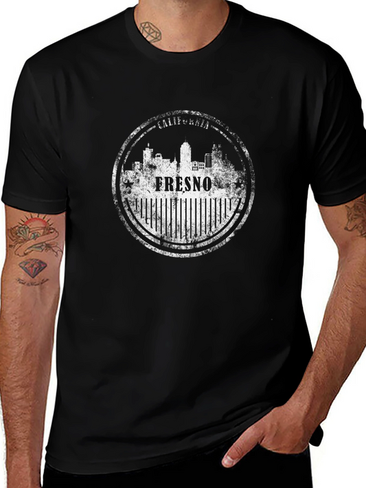Fresno California Stamp Graphic Tee