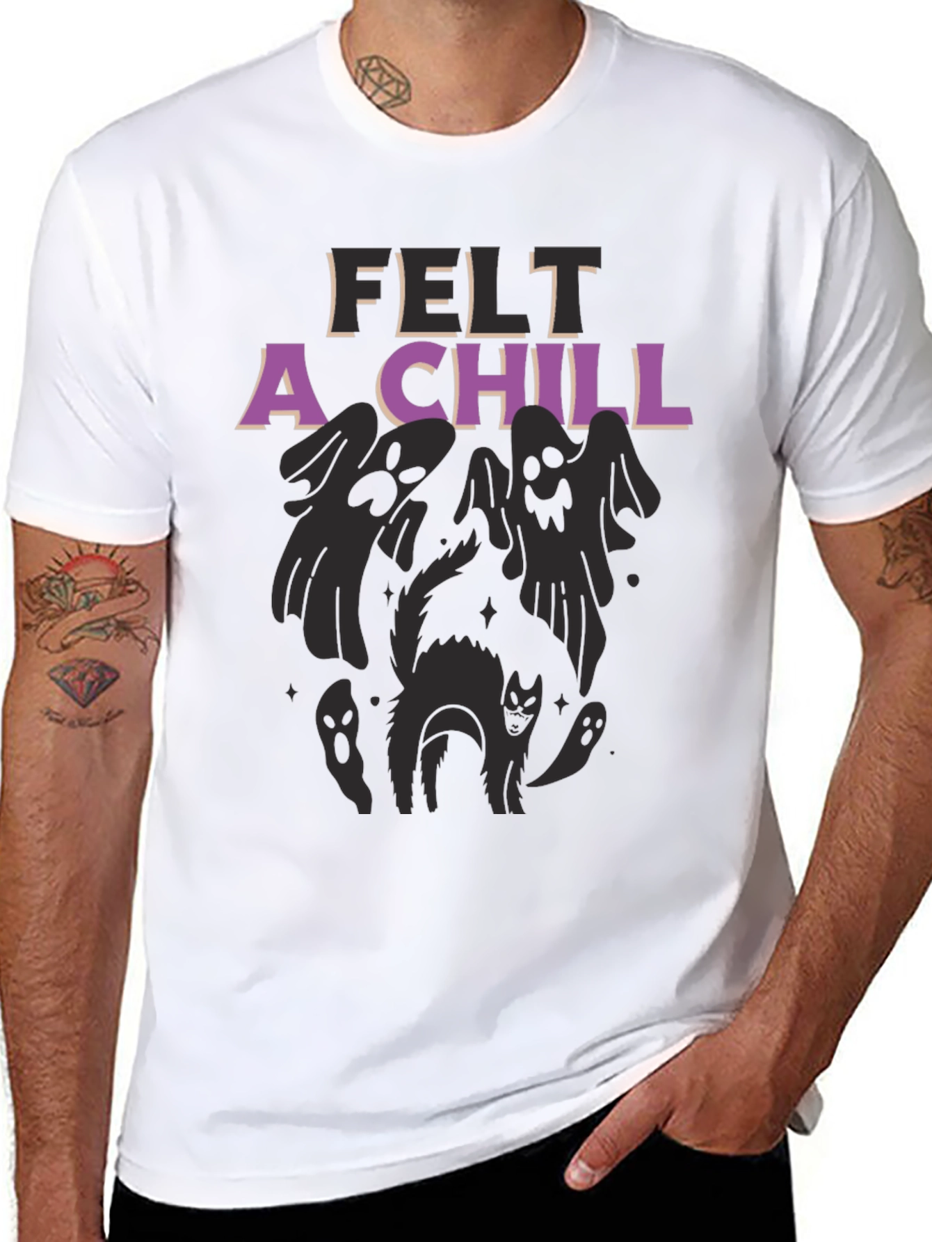 Felt A Chill Halloween Graphic Tee