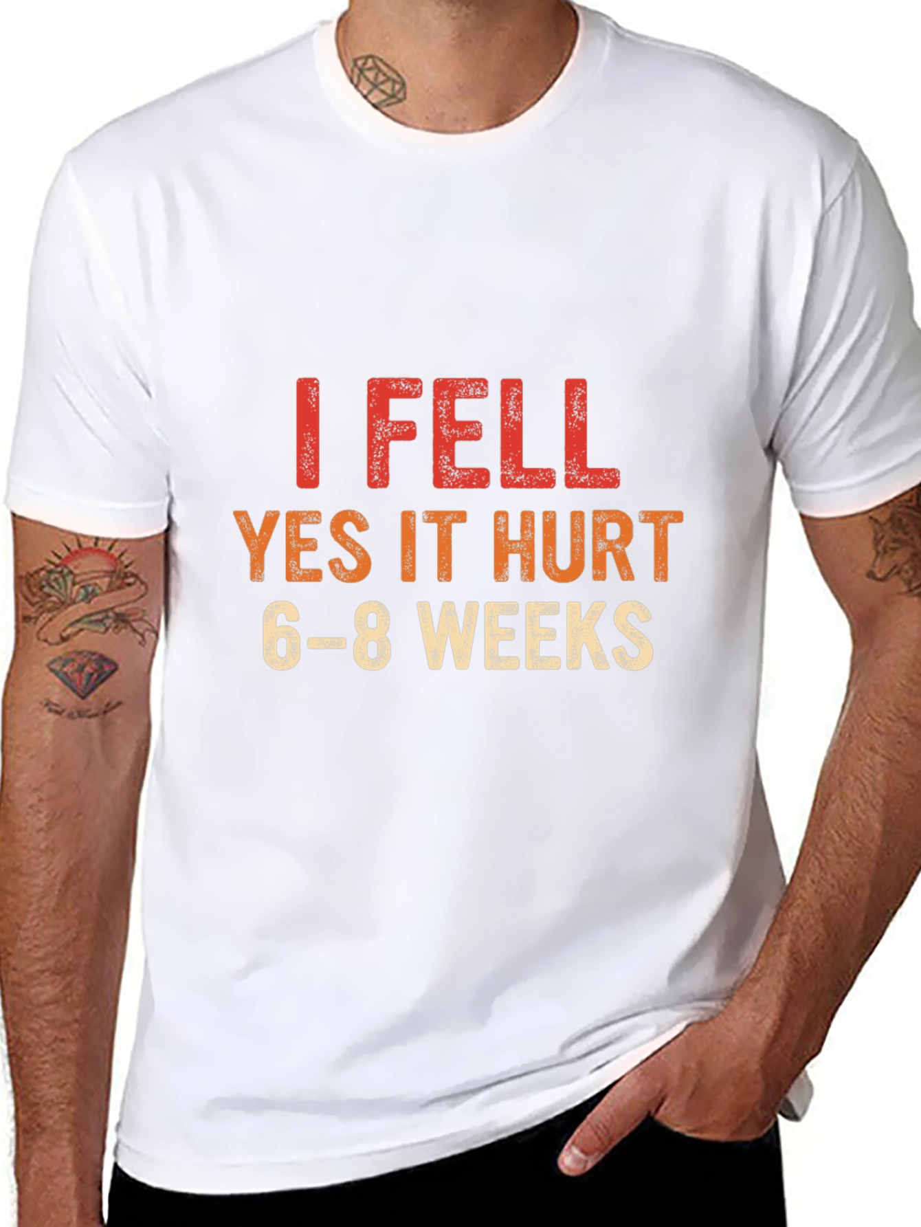 I Fell T-Shirt - Funny Injury Recovery Tee