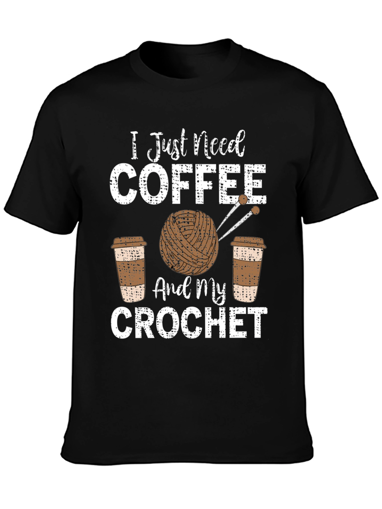 Coffee and Crochet T-Shirt - Hobby Lovers Tee