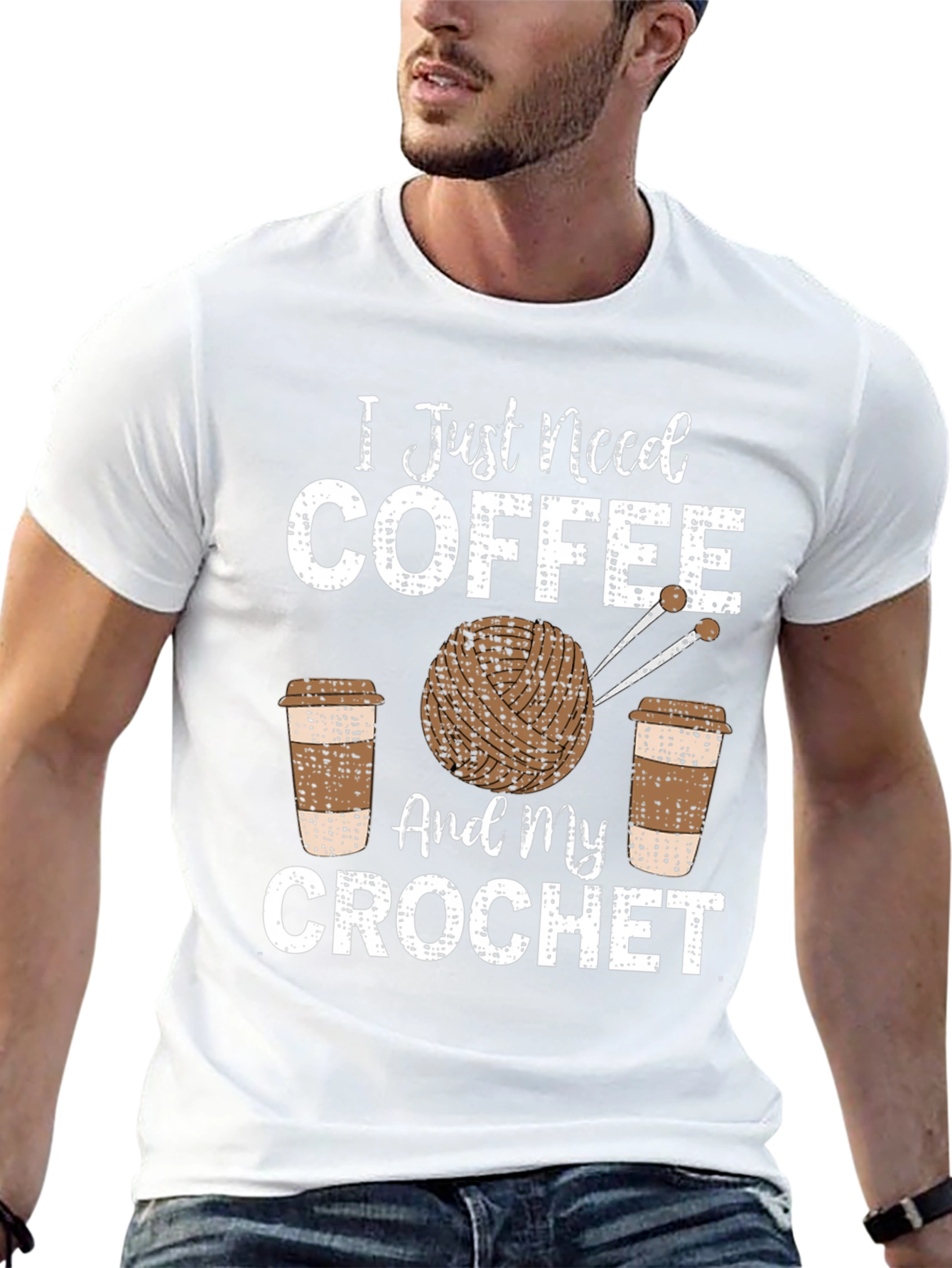 Coffee and Crochet T-Shirt - Hobby Lovers Tee