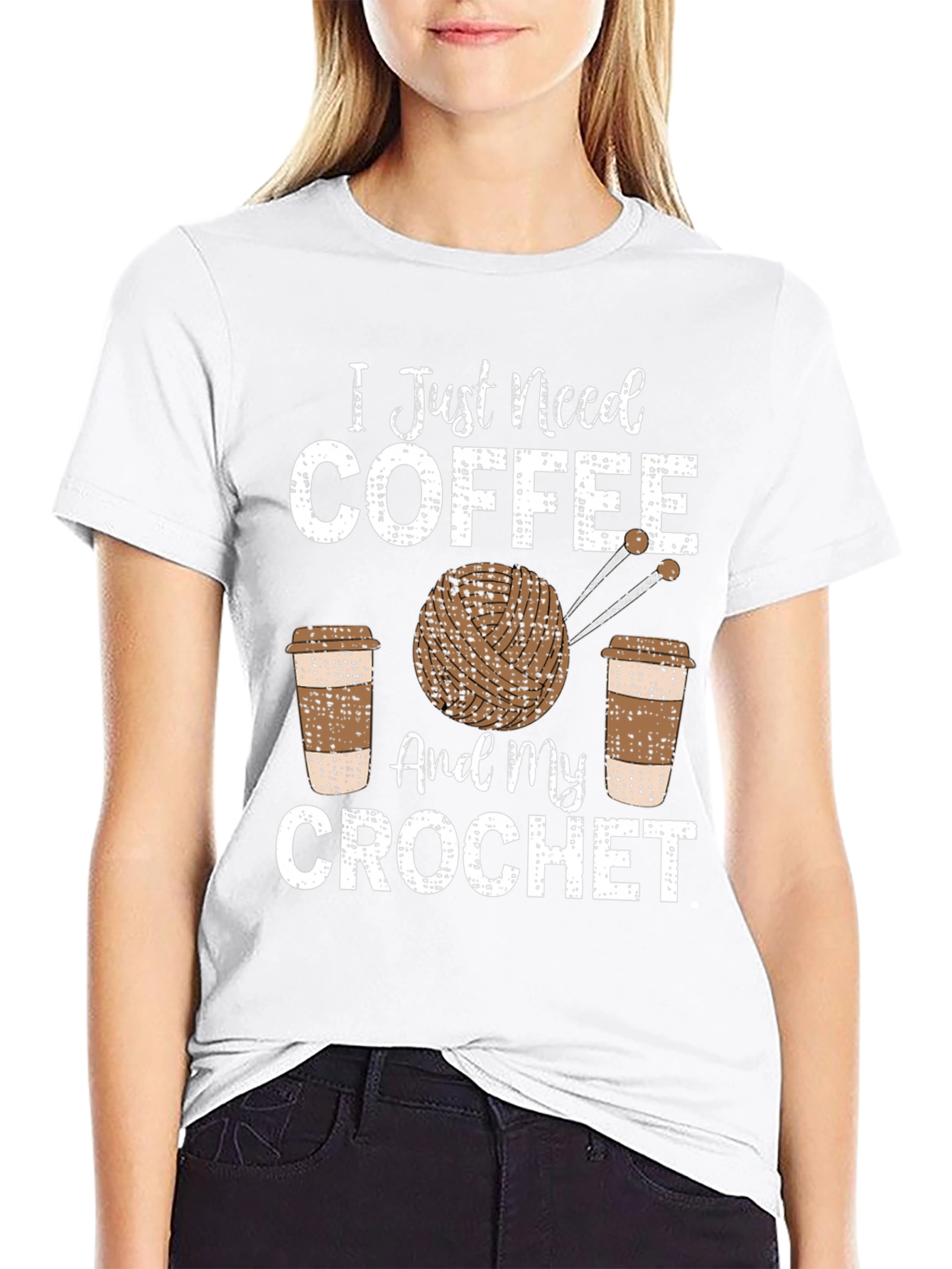 Coffee and Crochet T-Shirt - Hobby Lovers Tee