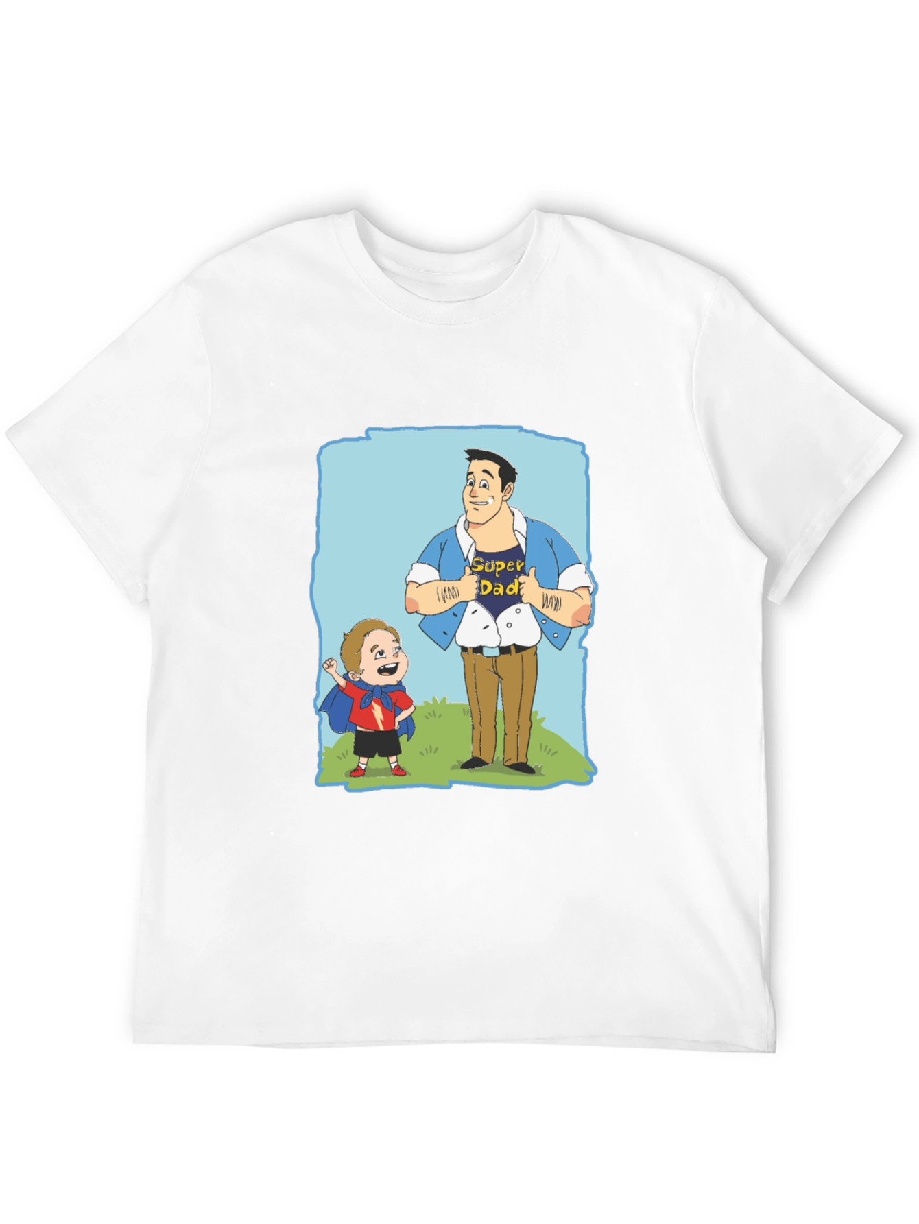 Super Dad Cartoon T-Shirt