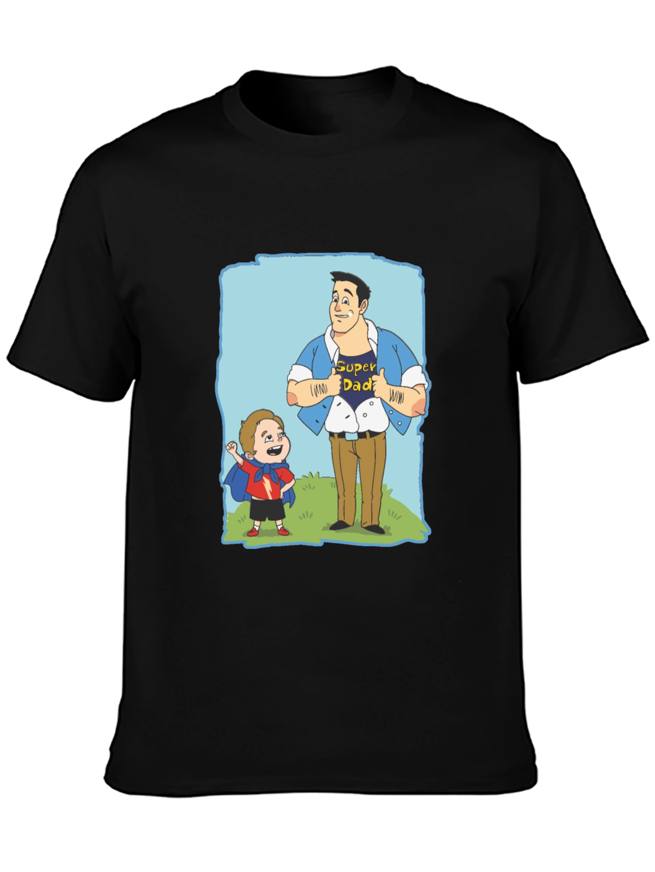 Super Dad Cartoon T-Shirt