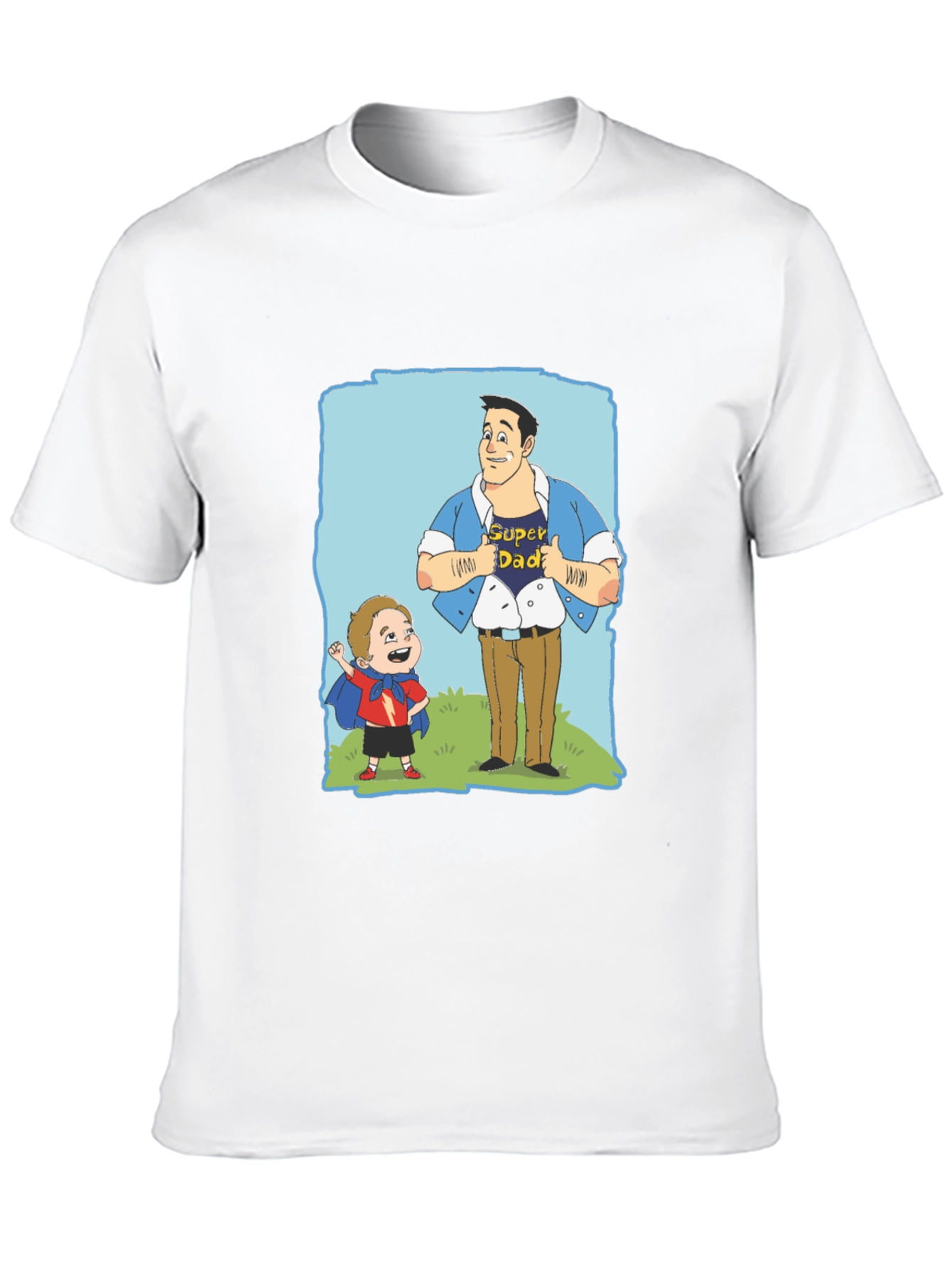 Super Dad Cartoon T-Shirt