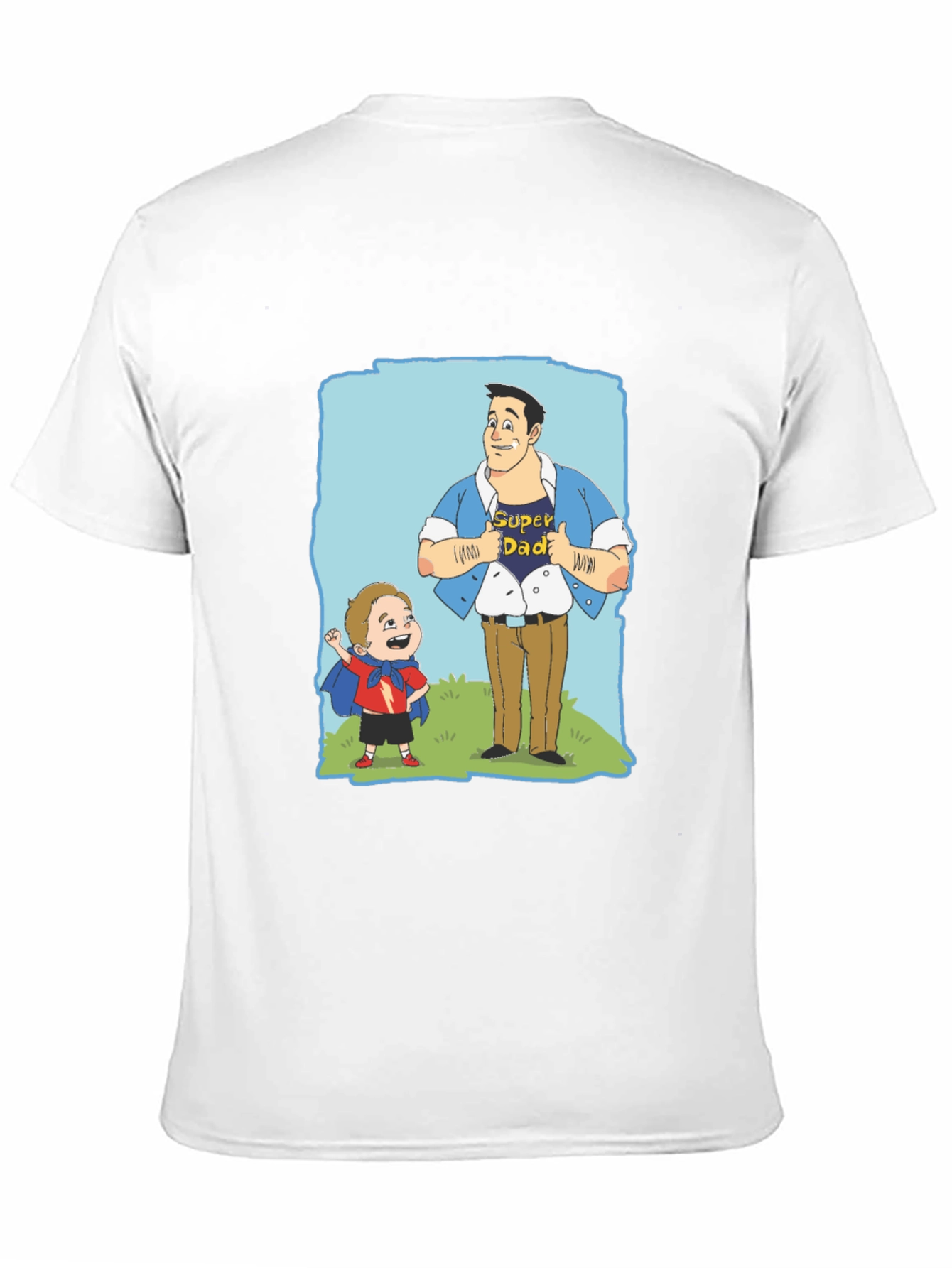 Super Dad Cartoon T-Shirt