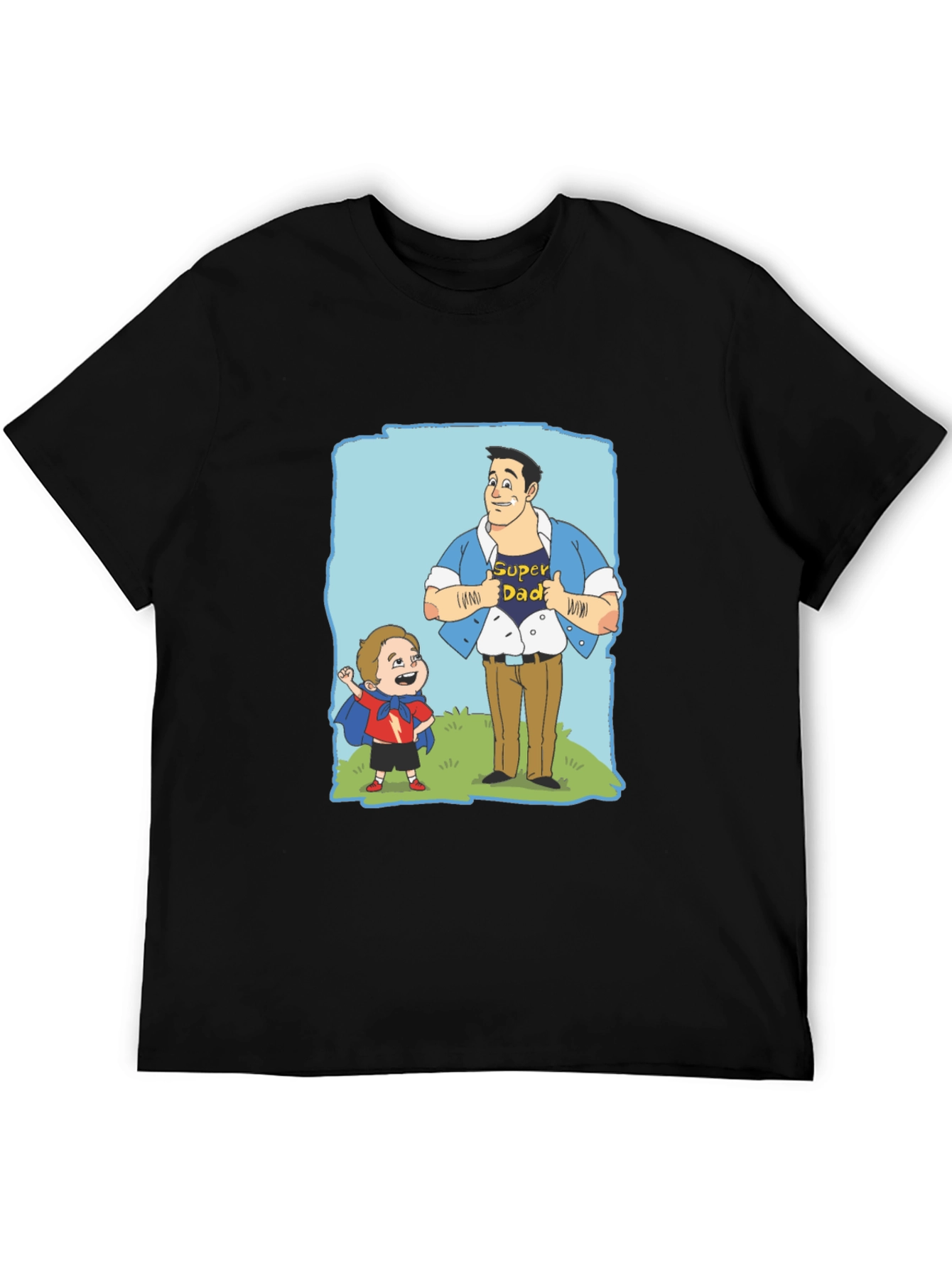 Super Dad Cartoon T-Shirt