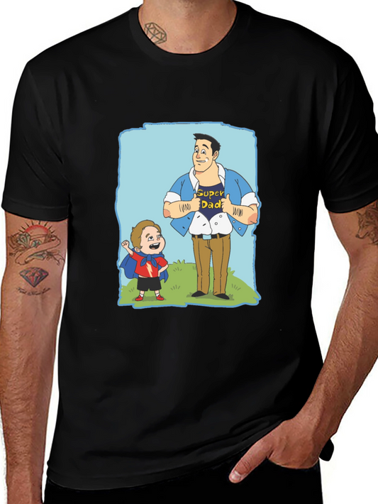 Super Dad Cartoon T-Shirt