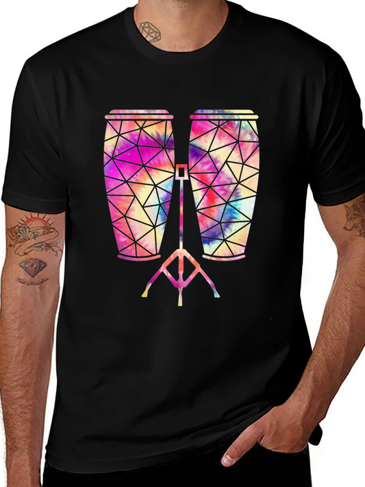 Colorful Conga Drum Graphic Tee